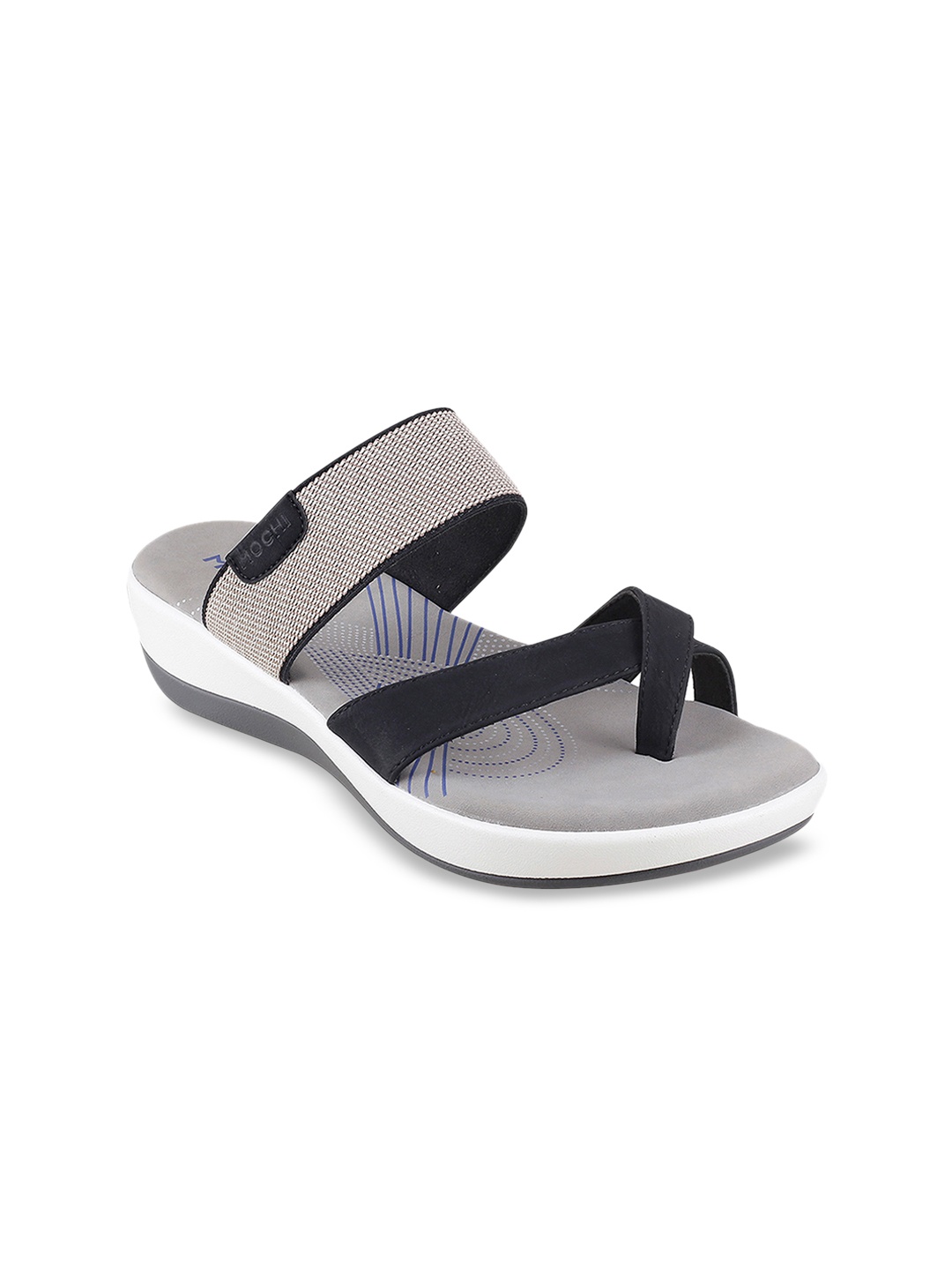 

Mochi Women Black & Grey Colourblocked Comfort Heels