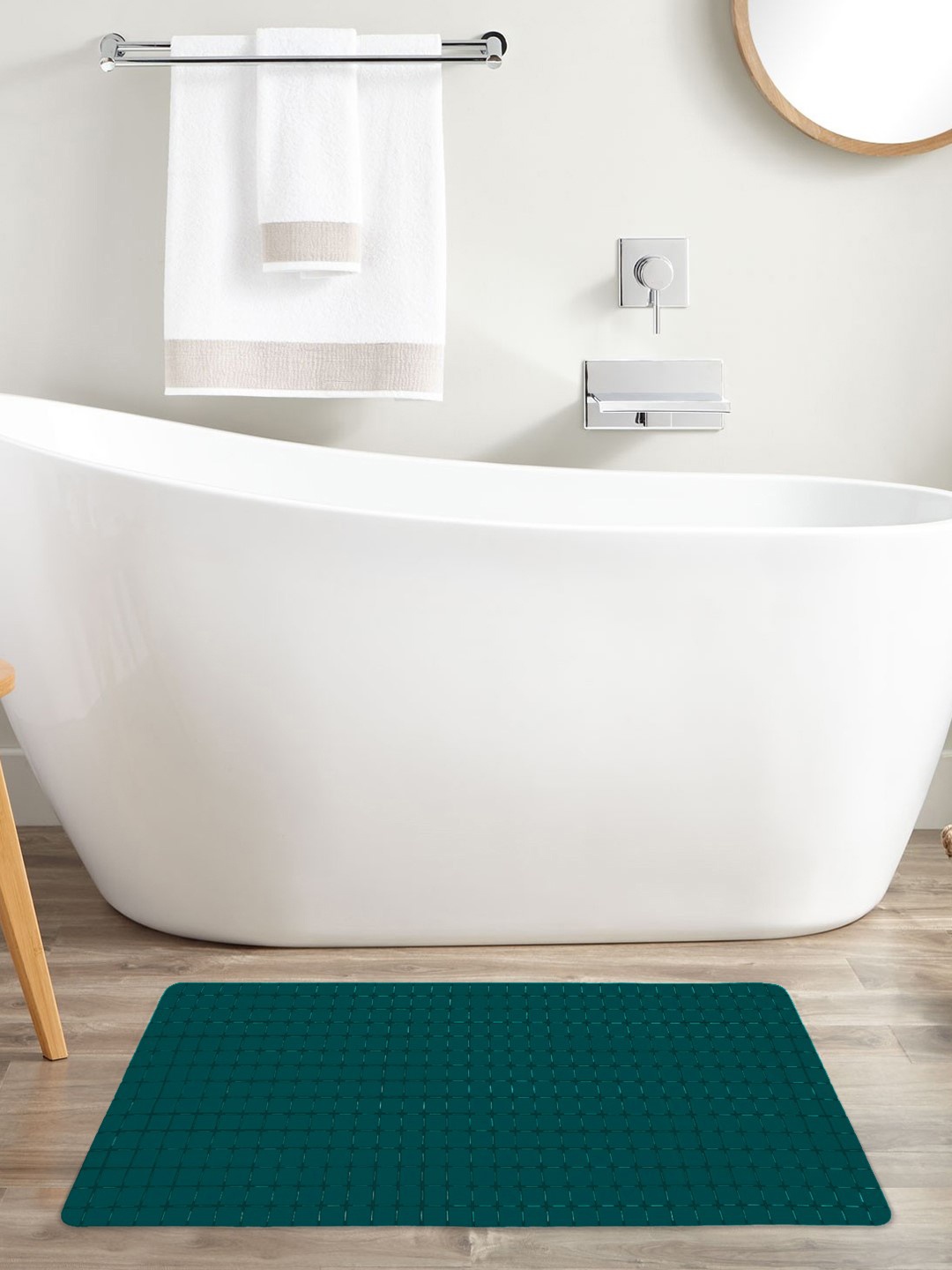 

Story@Home Green Solid PVC Anti-Slip Shower Mat