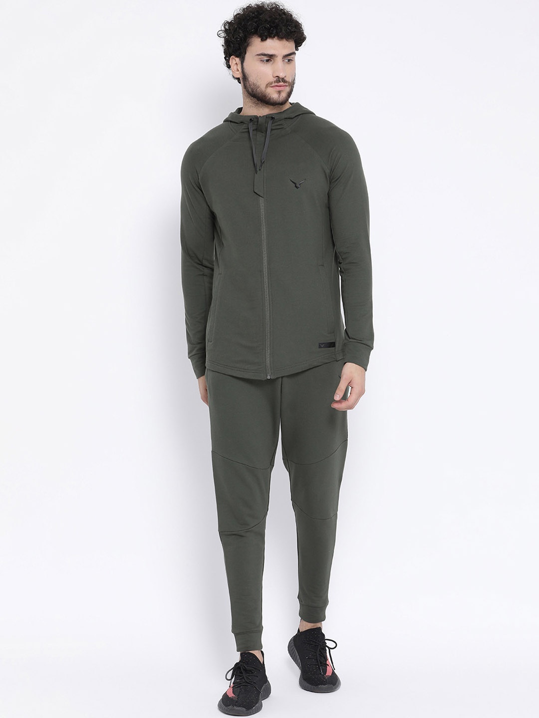 

Invincible Men Luxury Cotton Tracksuit, Olive