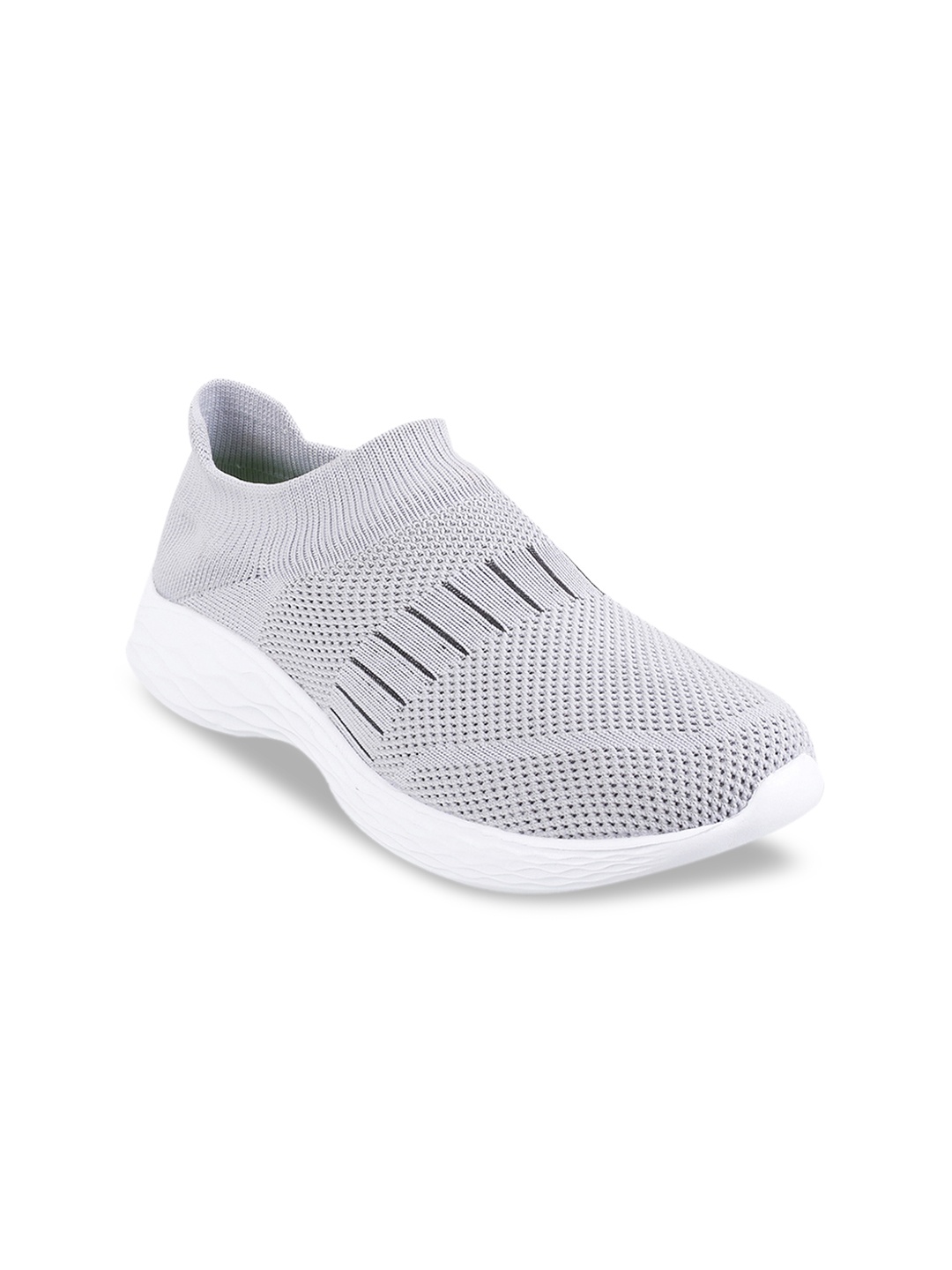 Mochi Women Grey Slip-On Sneakers