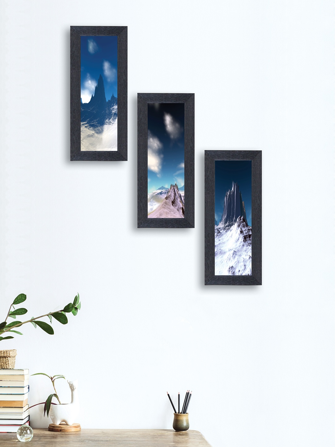 

nest ART Set of 3 Blue & White Sky Synthetic Wood Wall Art