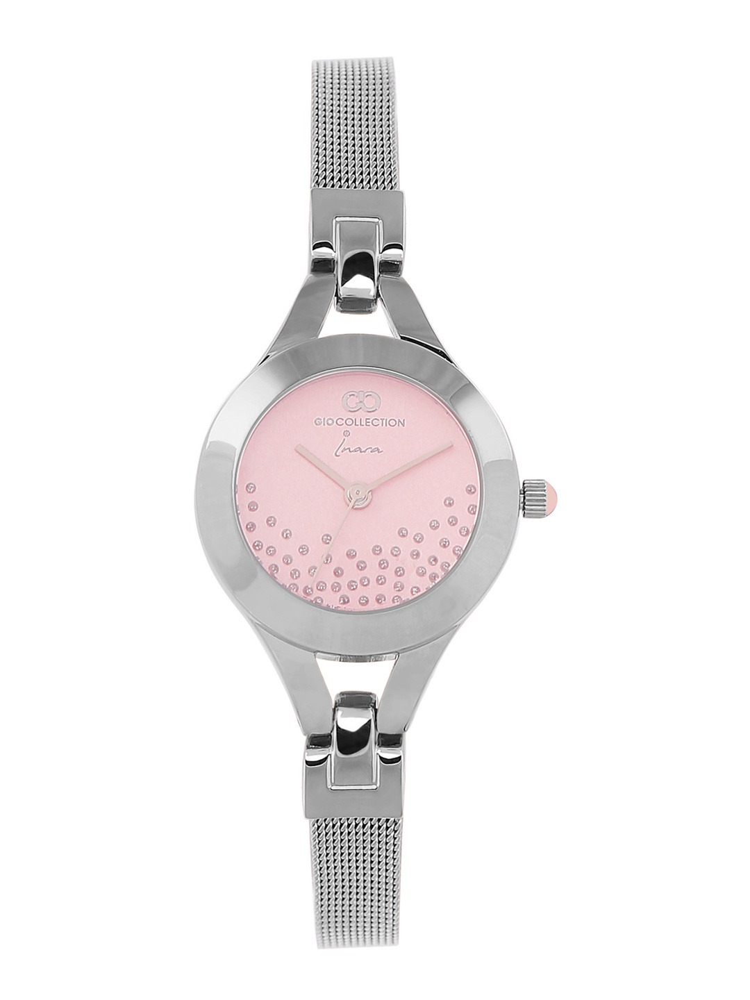 

GIO COLLECTION Women Silver-Toned & Pink Analogue Watch
