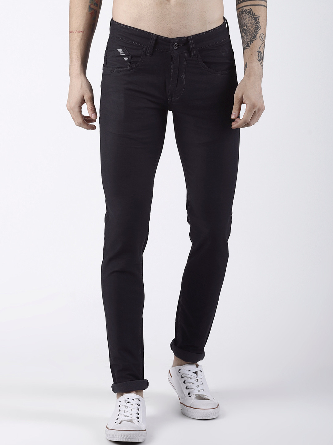 

Rex Straut Jeans Men Charcoal Grey Regular Fit Mid-Rise Clean Look Jeans