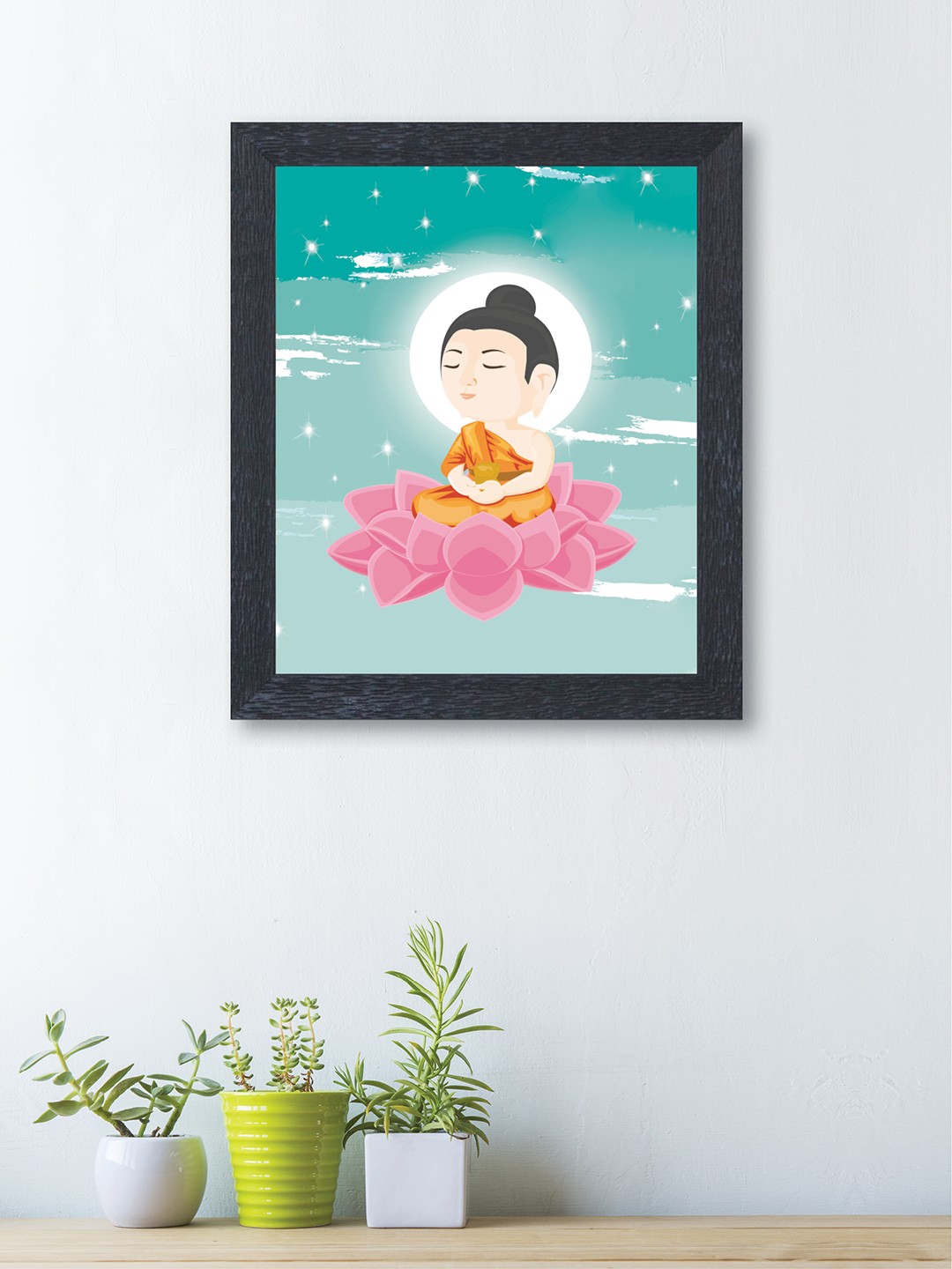 

nest ART Blue & Pink Religious Synthetic Wood Wall Art