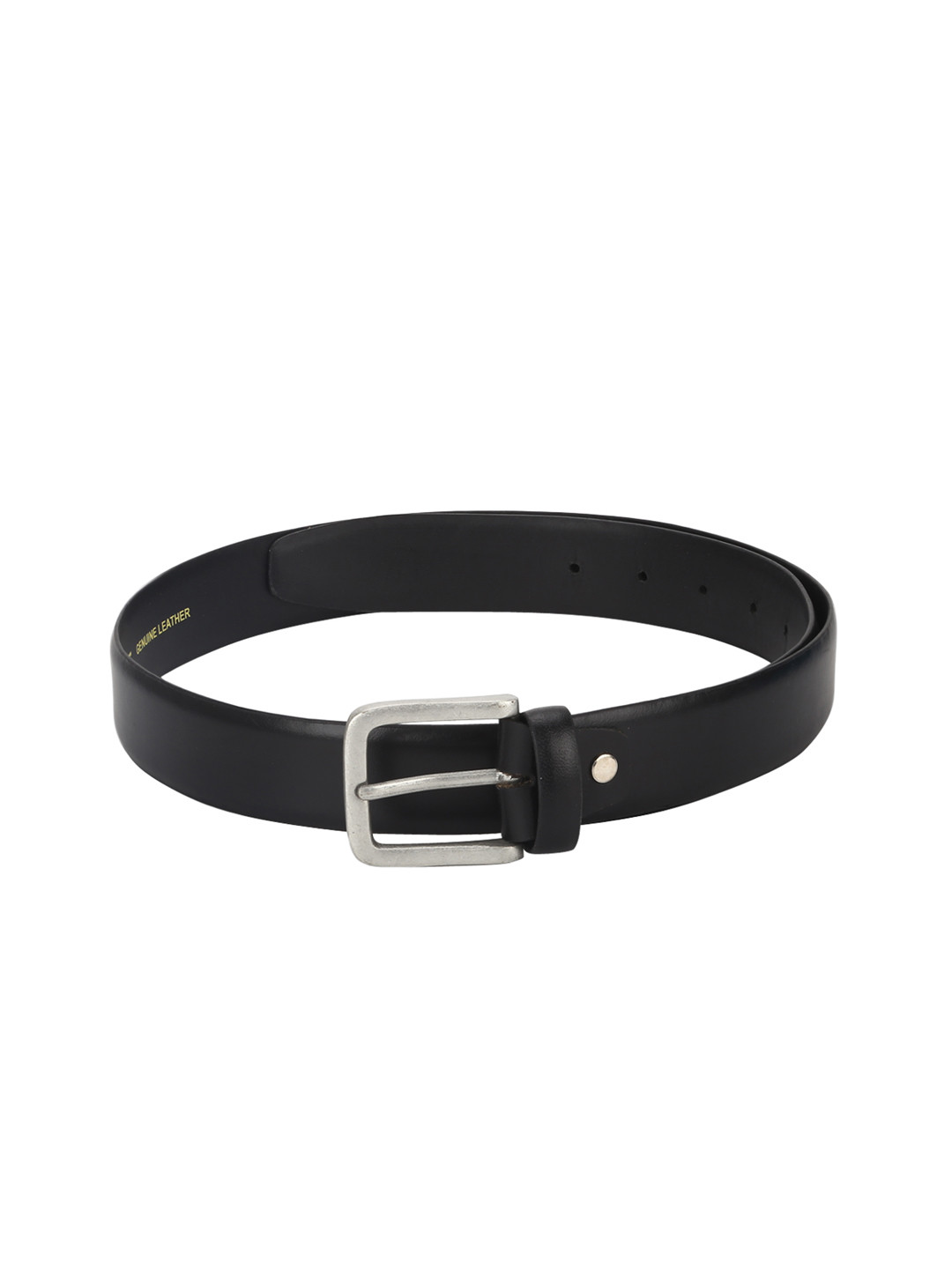 

Red Tape Men Black Solid Leather Belt