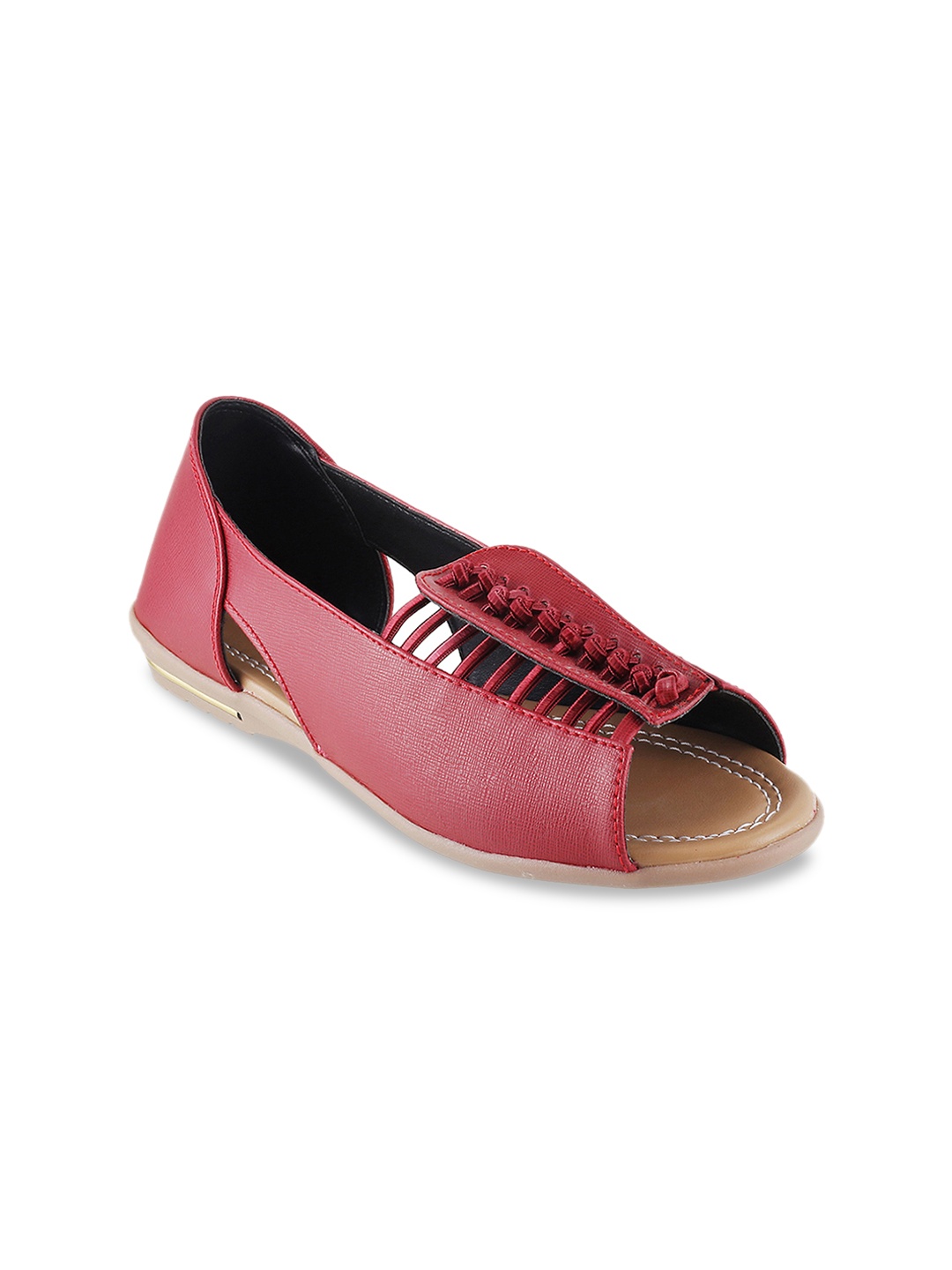 

WALKWAY by Metro Women Maroon Solid Ballerinas