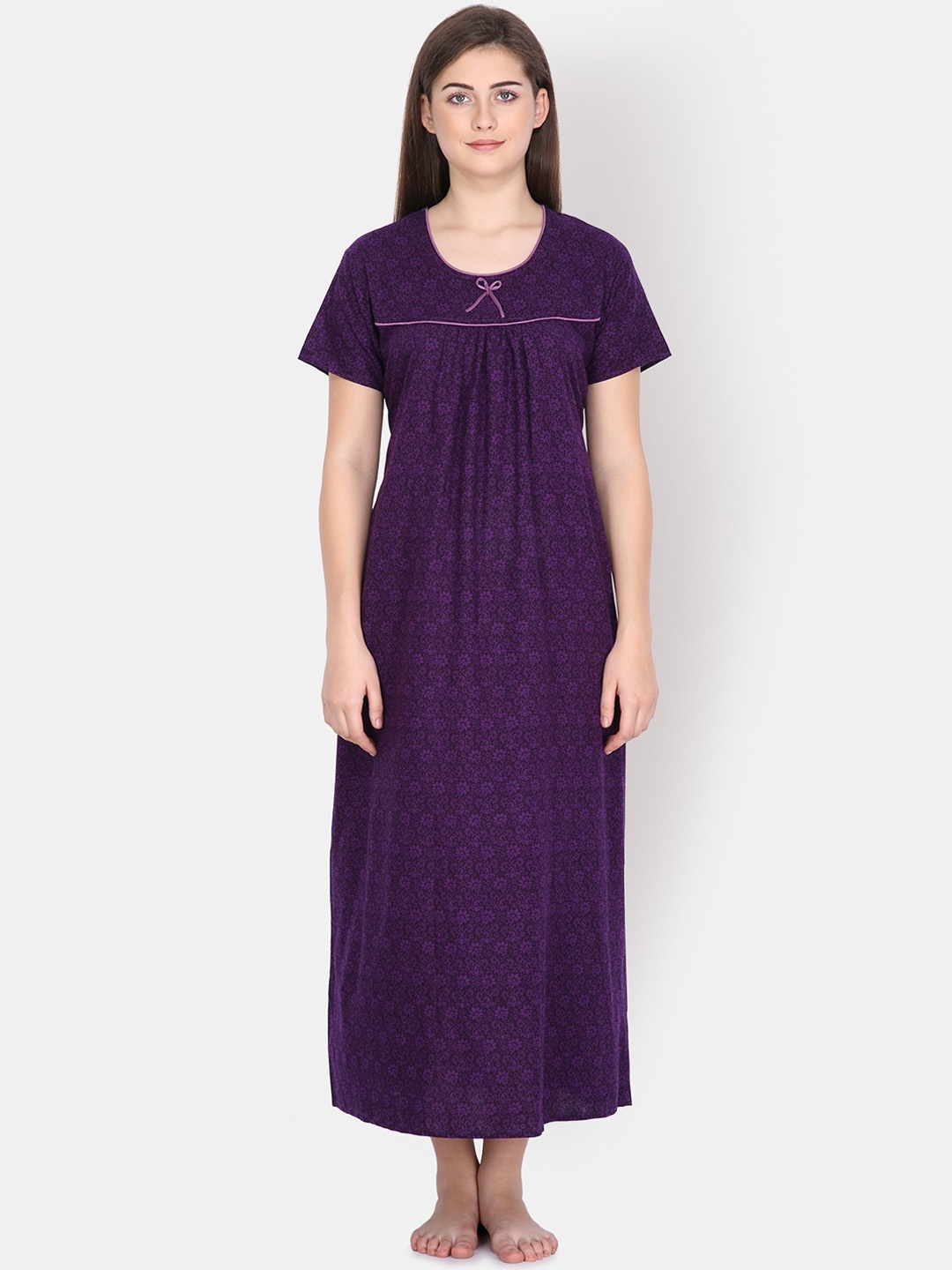 

Klamotten Purple Printed Nightdress