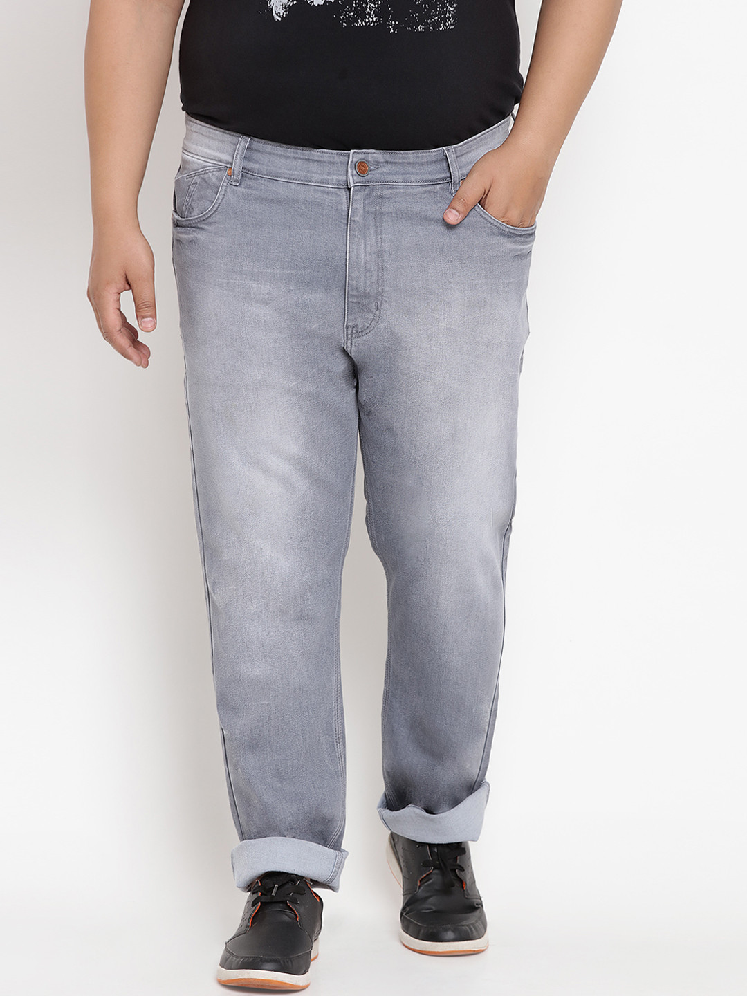 

Dais Men Grey Regular Fit Mid-Rise Clean Look Stretchable Jeans