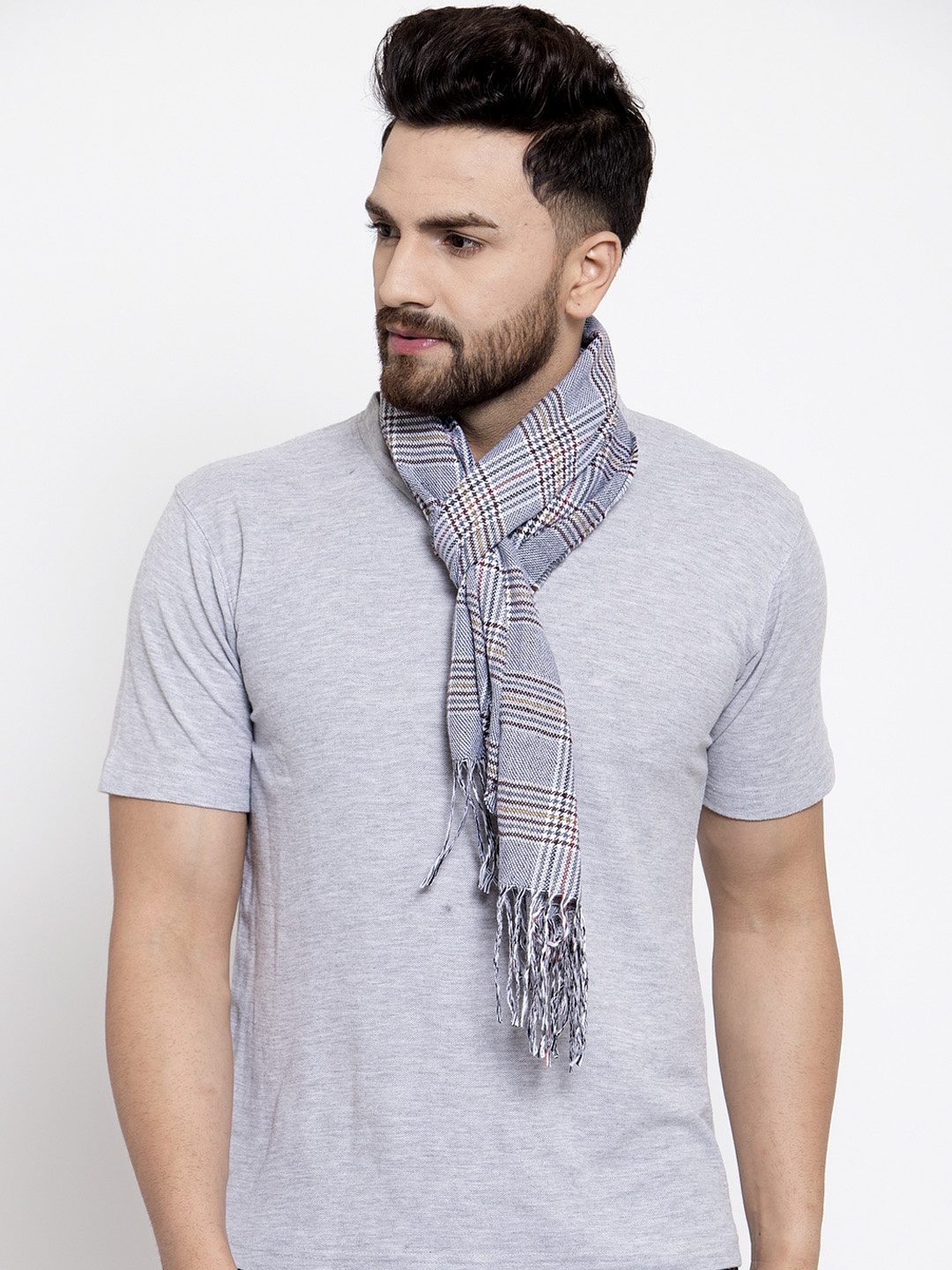 

Calvadoss Men Multicoloured Checked Muffler, Multi