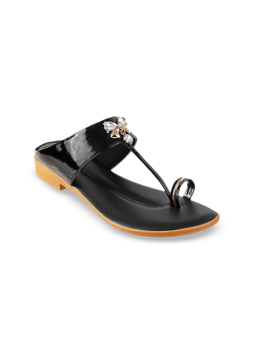 

WALKWAY by Metro Women Black Embellished Sandals