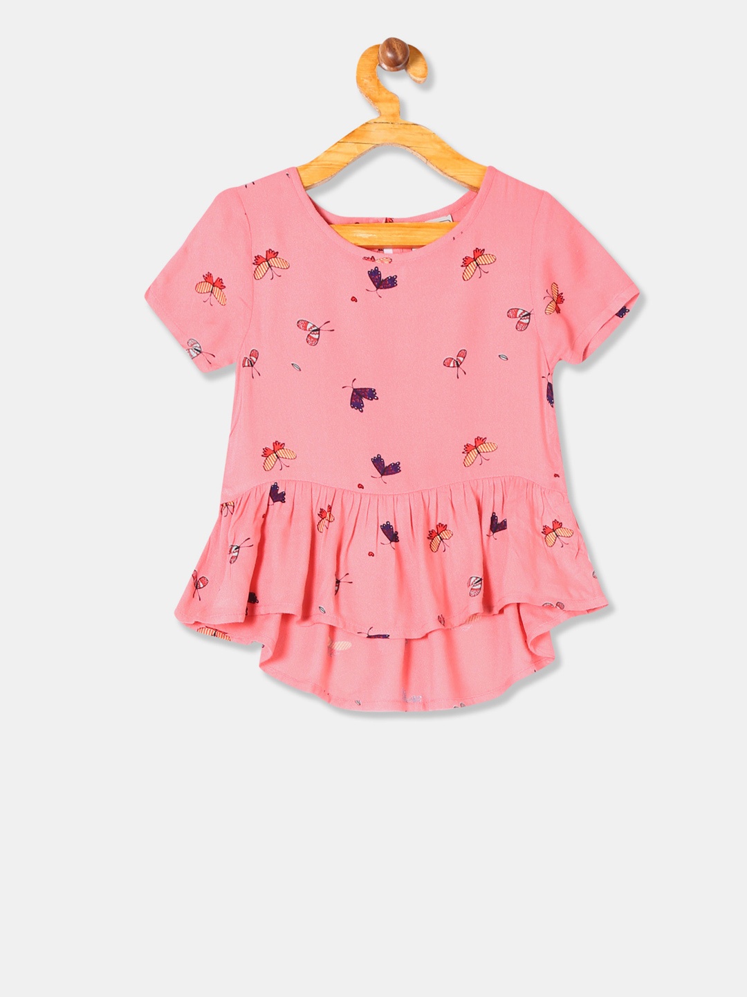 

Cherokee Girls Pink Butterfly Print A-Line Top