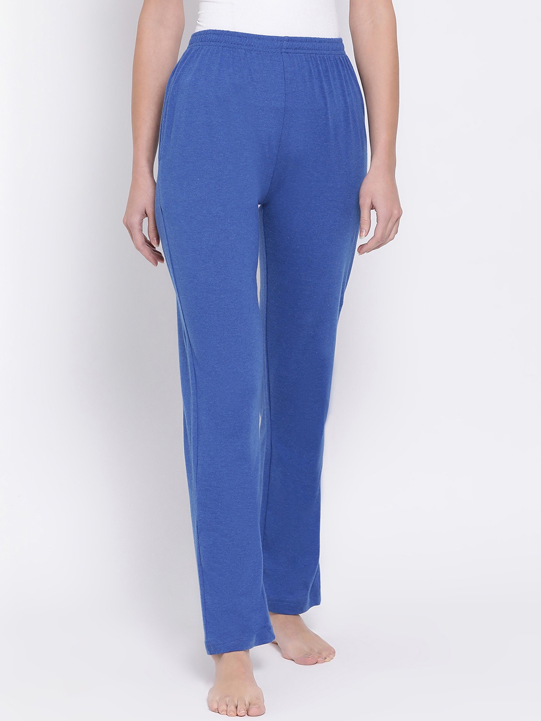 

Clovia Women Blue Solid Lounge Pants LB0175T08S