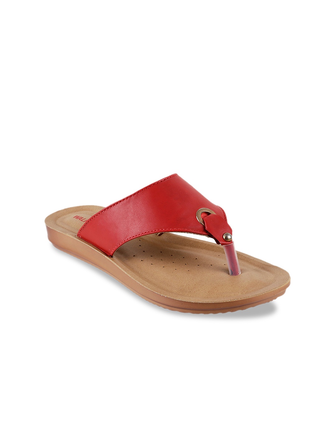 

WALKWAY by Metro Women Red Solid Open Toe Flats