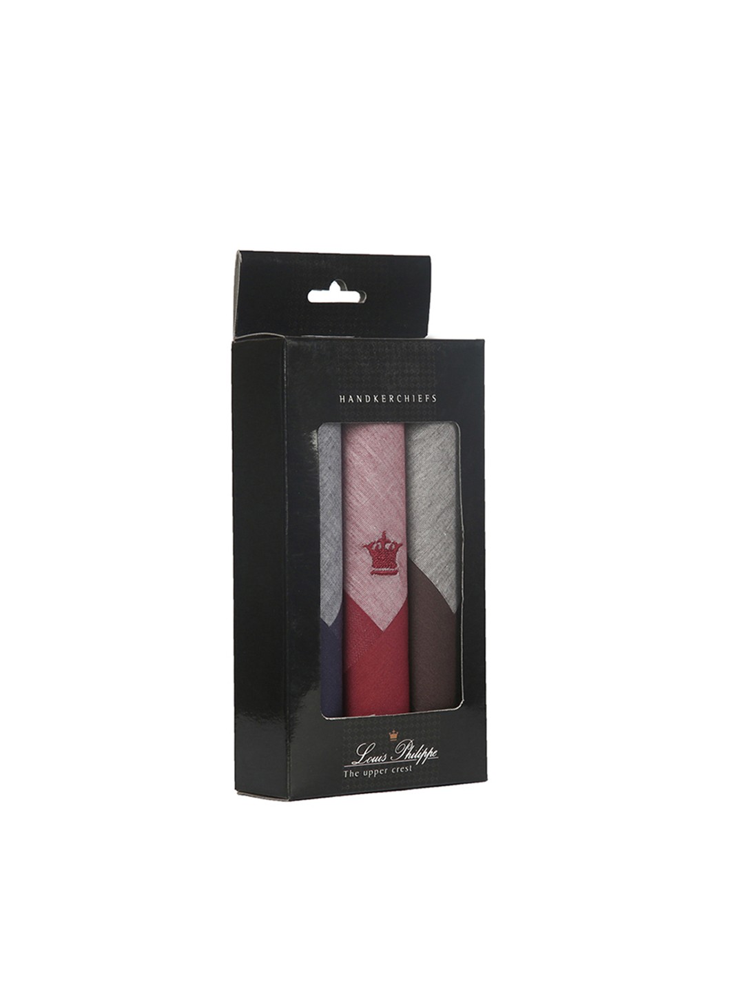 

Louis Philippe Men Pack of 3 Solid Handkerchiefs, Grey