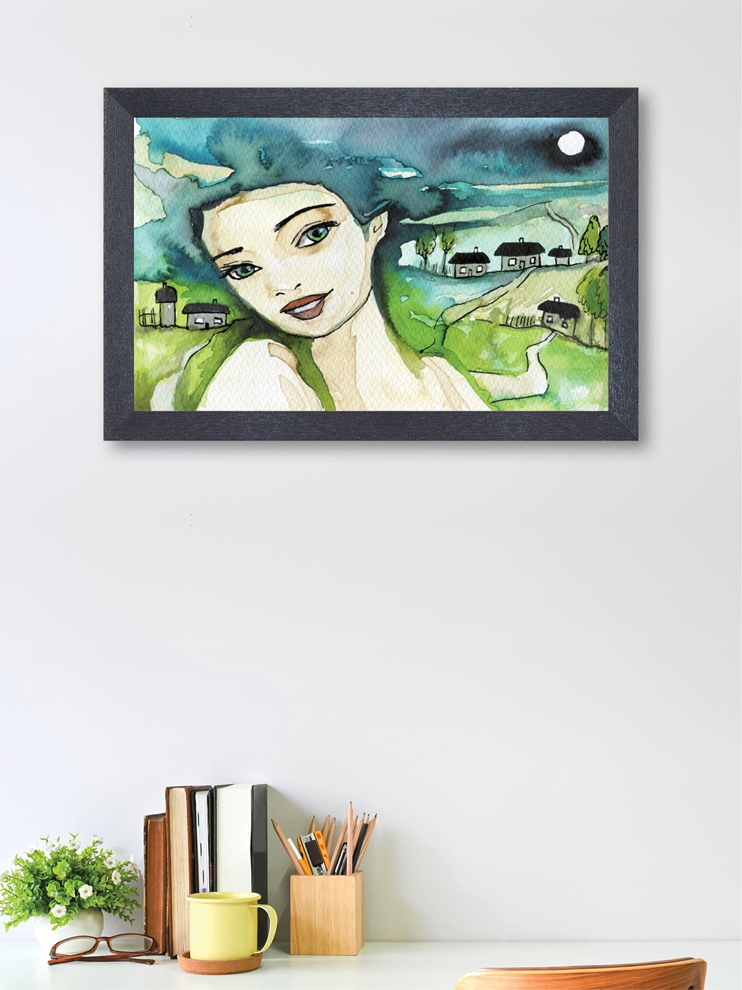 

nest ART Blue & Green Abstract Framed Wall Art