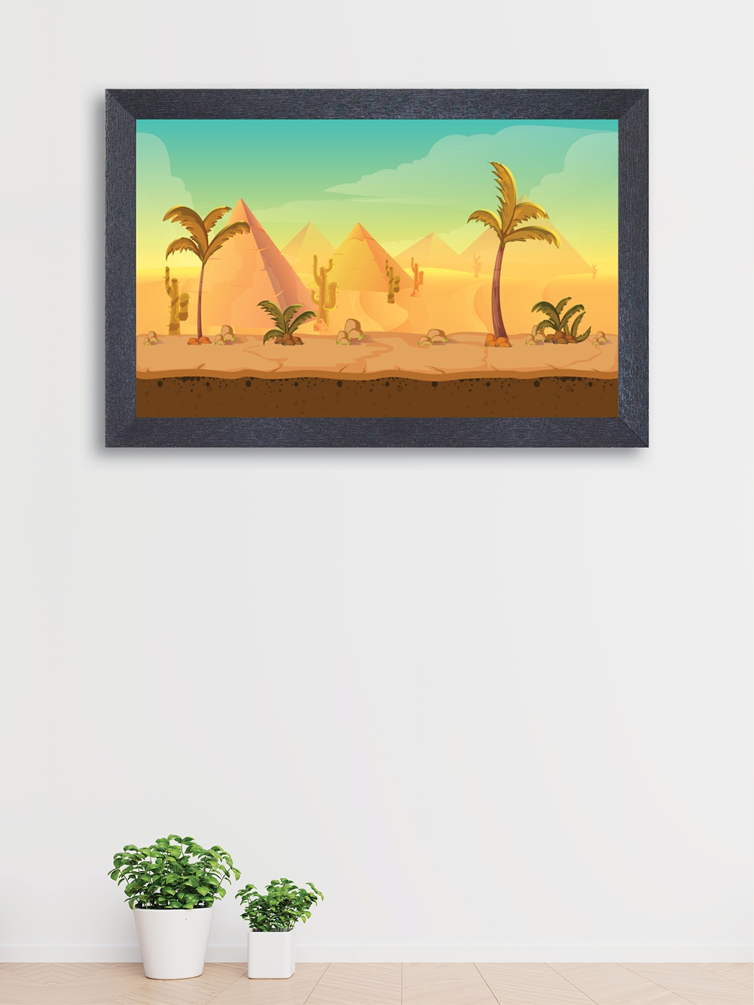 

nest ART Yellow & Green Abstract Framed Wall Art