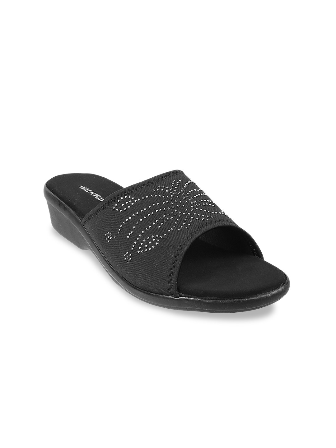 

WALKWAY by Metro Women Black Embellished Sandals