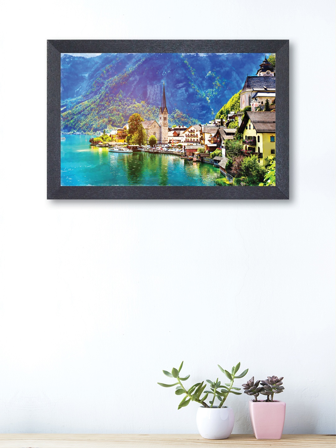 

nest ART Blue & Green Nature Framed Painting