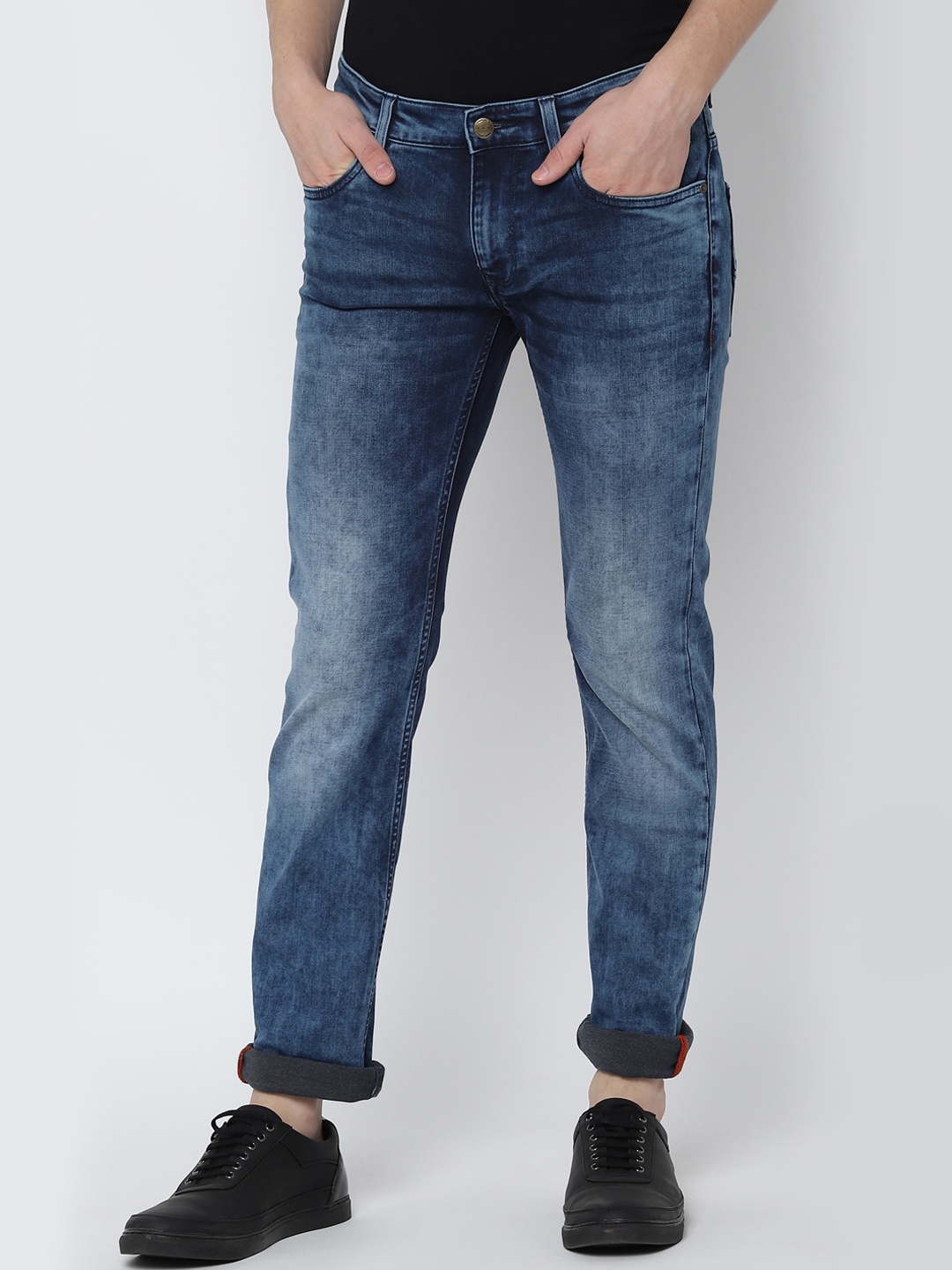 

SIMON CARTER LONDON Men Blue Slim Fit Mid-Rise Clean Look Stretchable Jeans