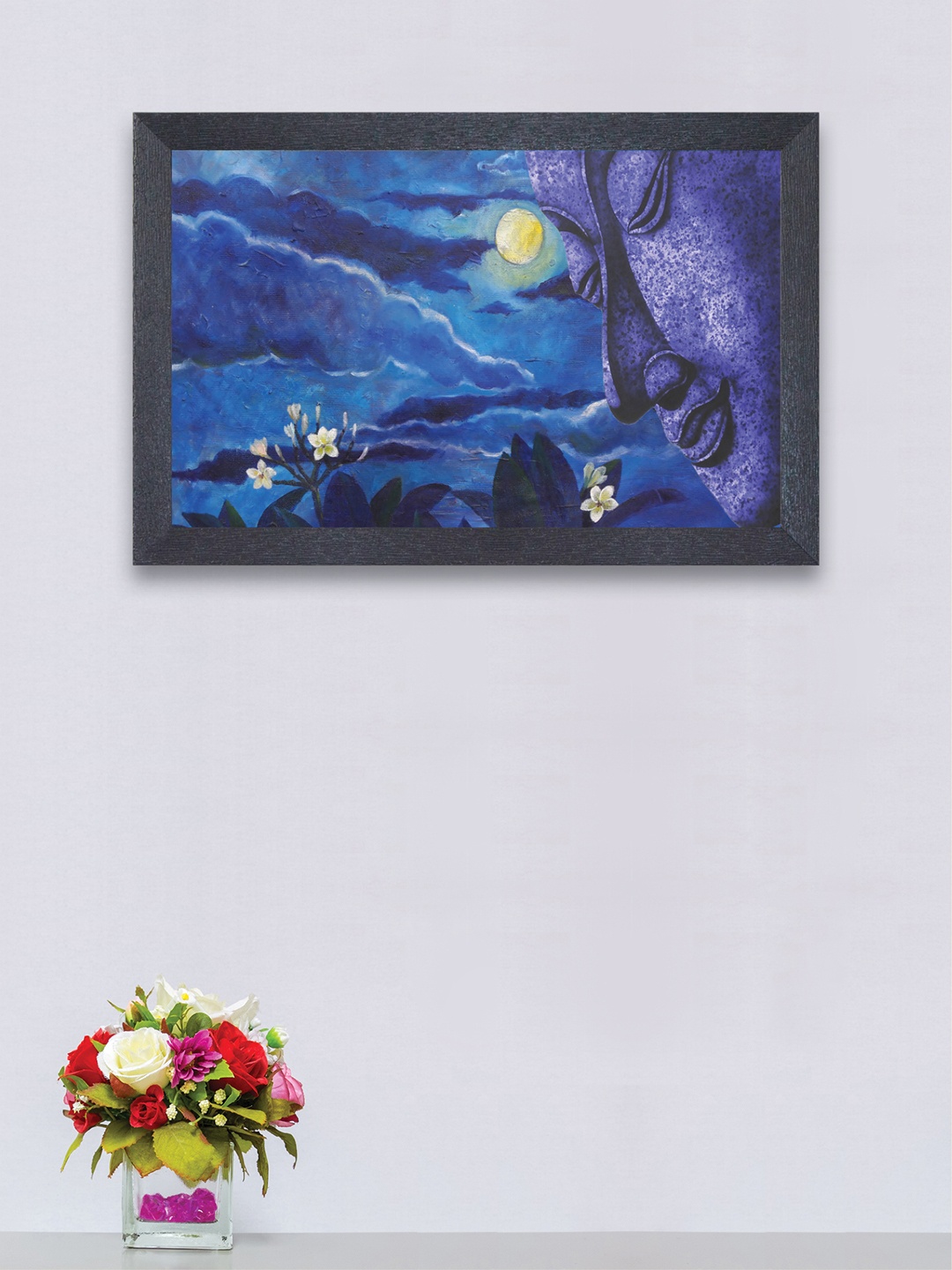 

nest ART Navy Blue Textured Frame Abstract Wall Art