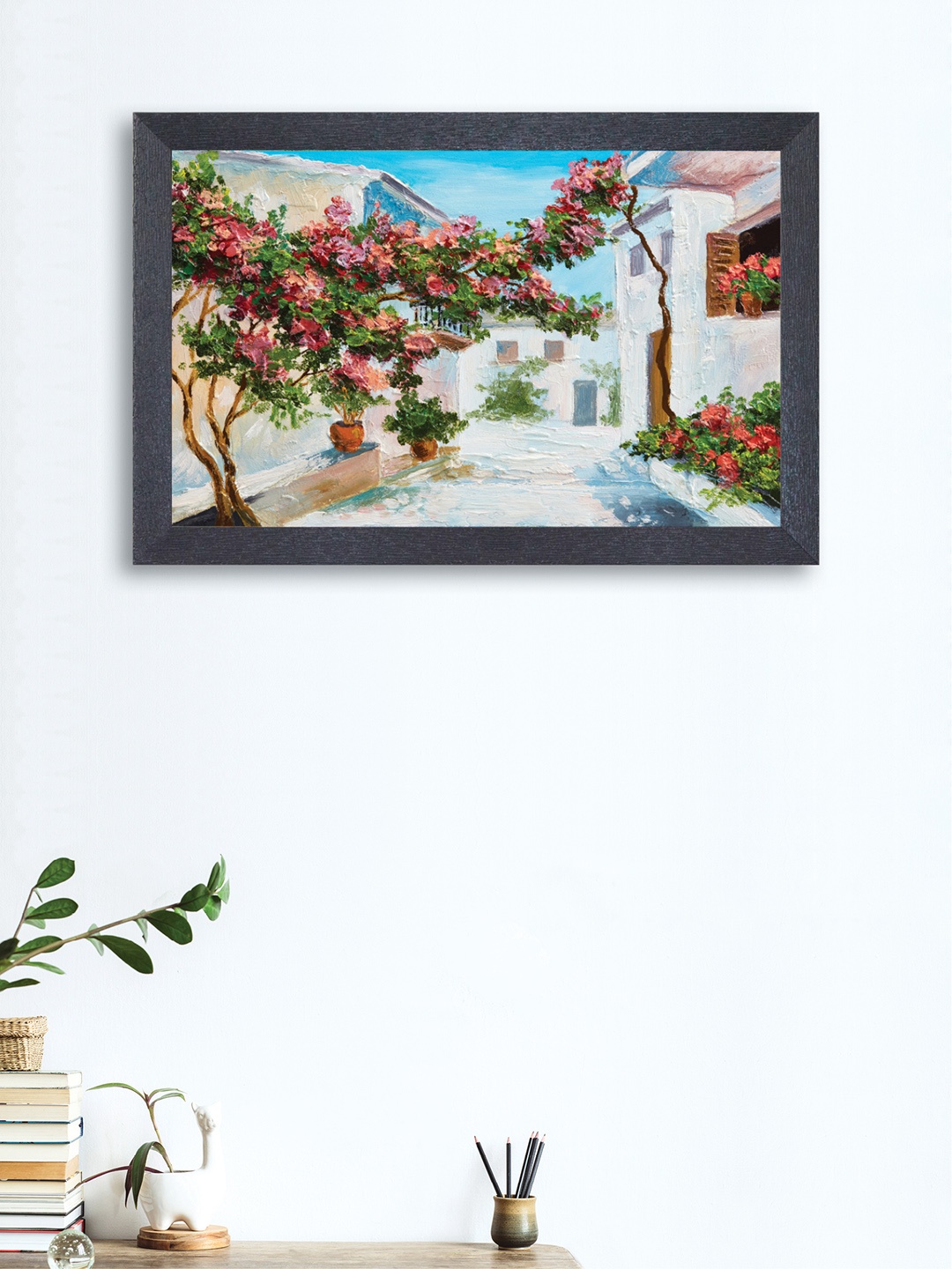 

nest ART White & Black Nature Framed Painting