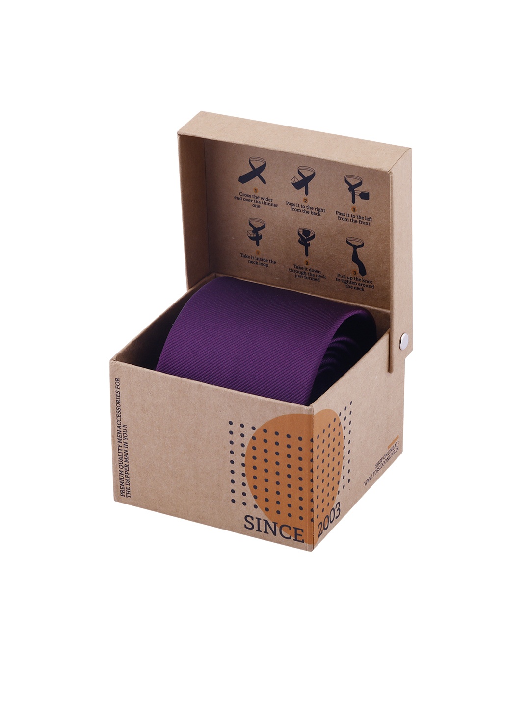 Tossido Purple Solid Broad Tie