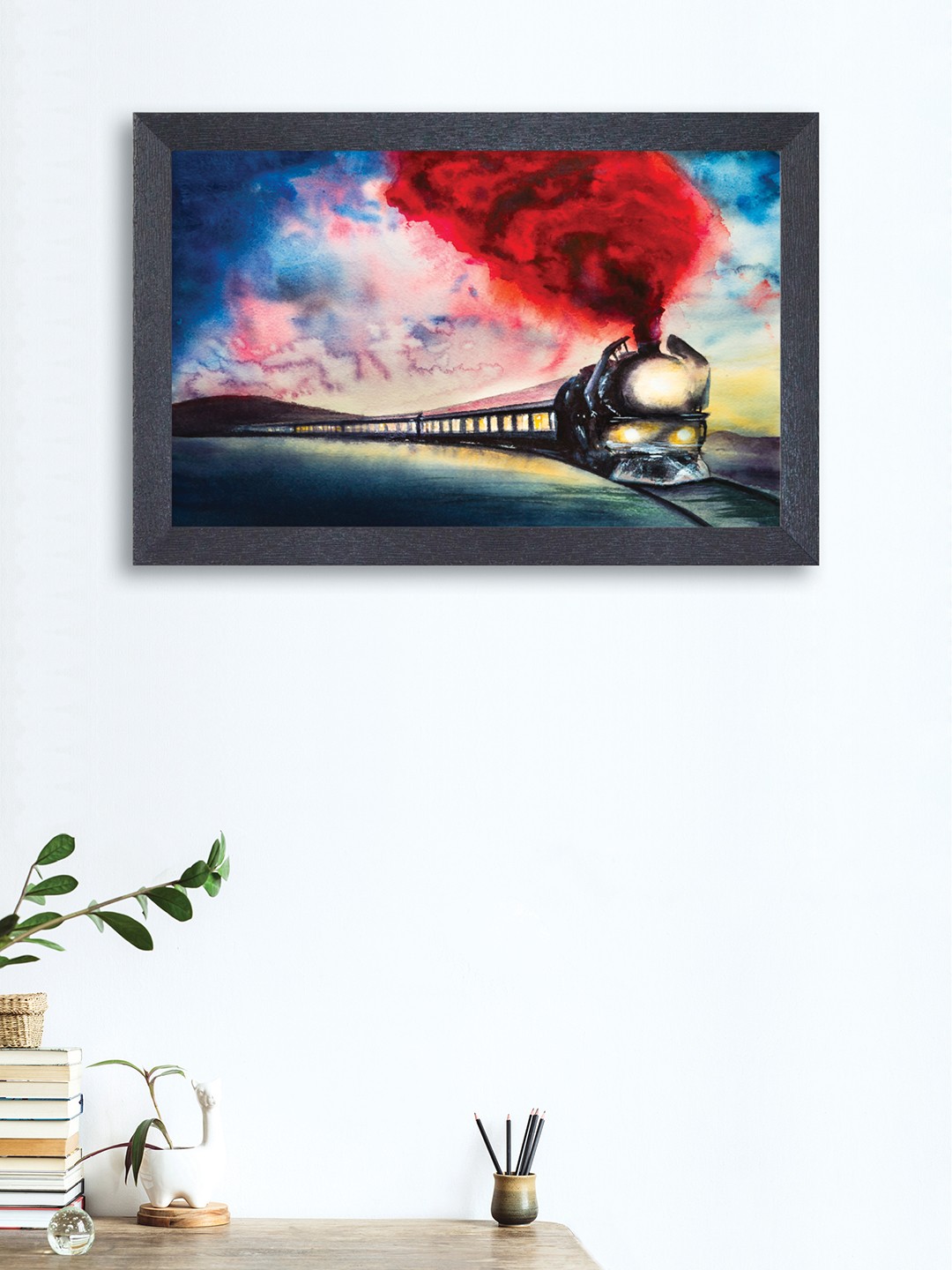 

nest ART Red and Blue Abstract Framed Wood Wall Art