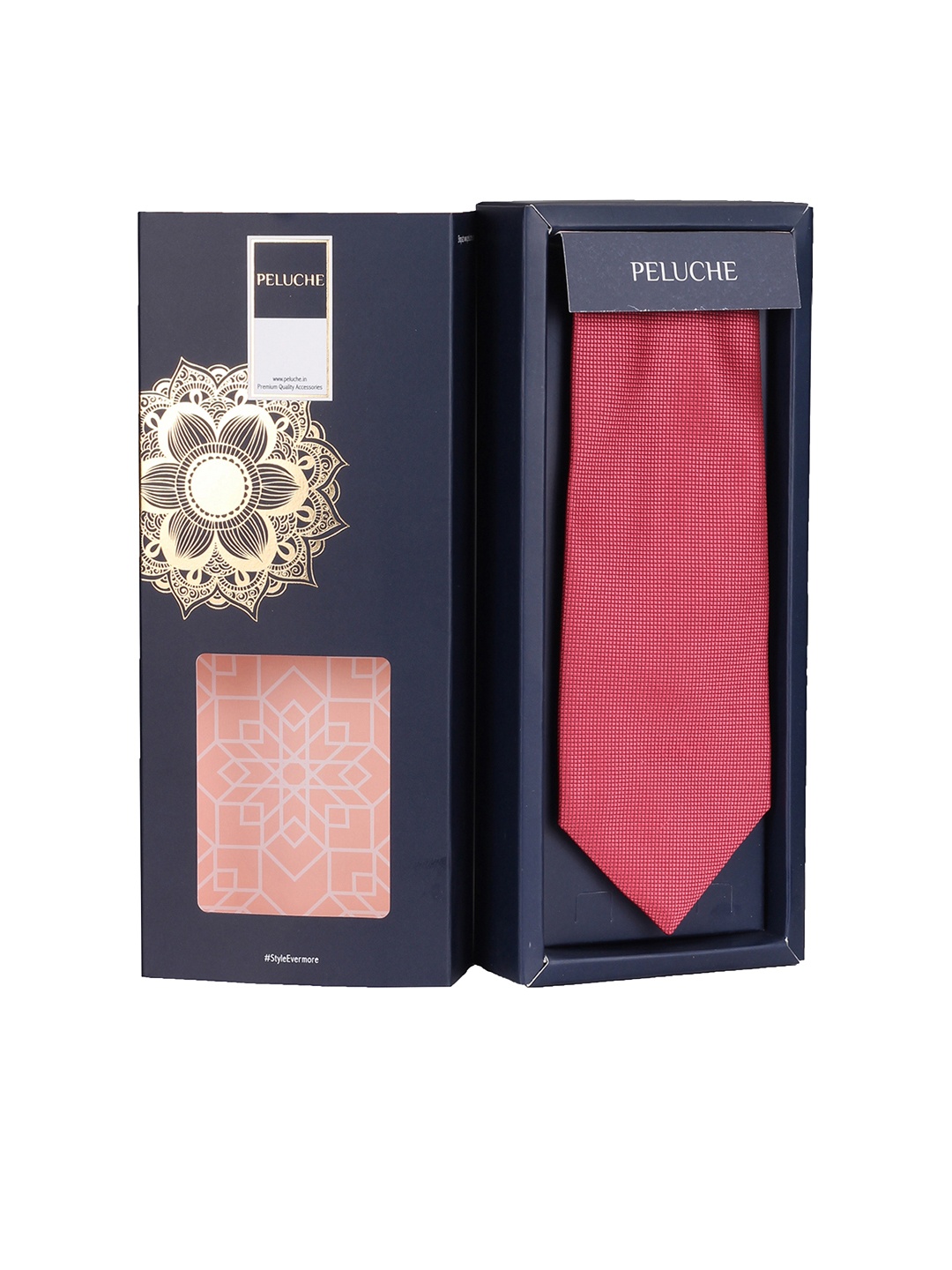 

PELUCHE Pink Printed Broad Tie