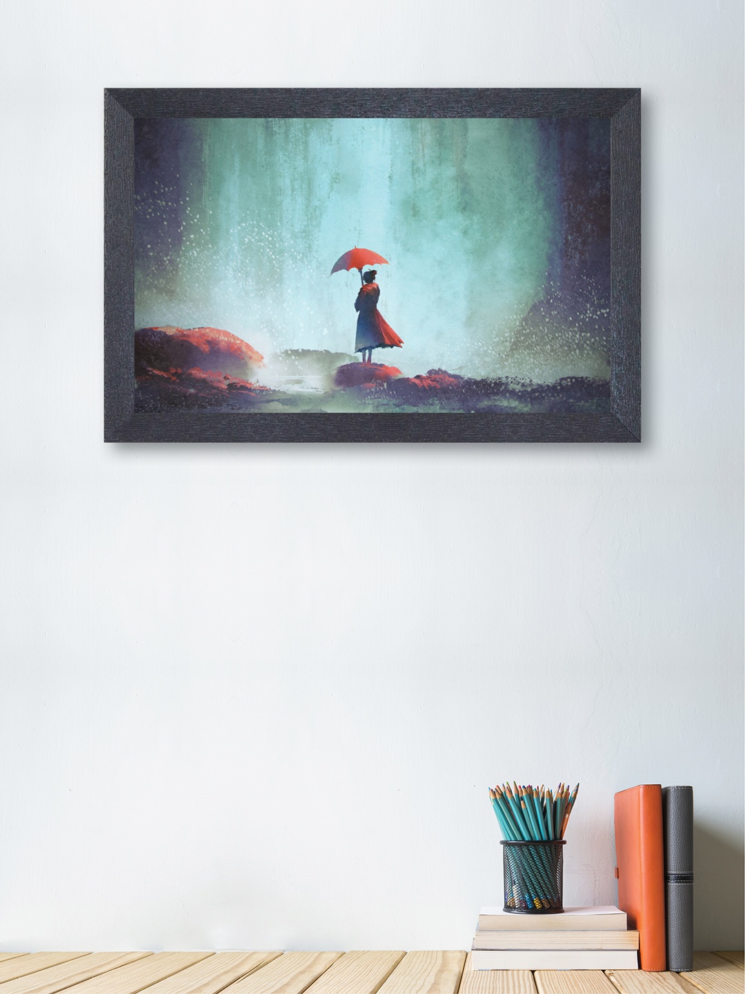 

nest ART Blue & Green Abstract Framed Synthetic Wood Wall Art