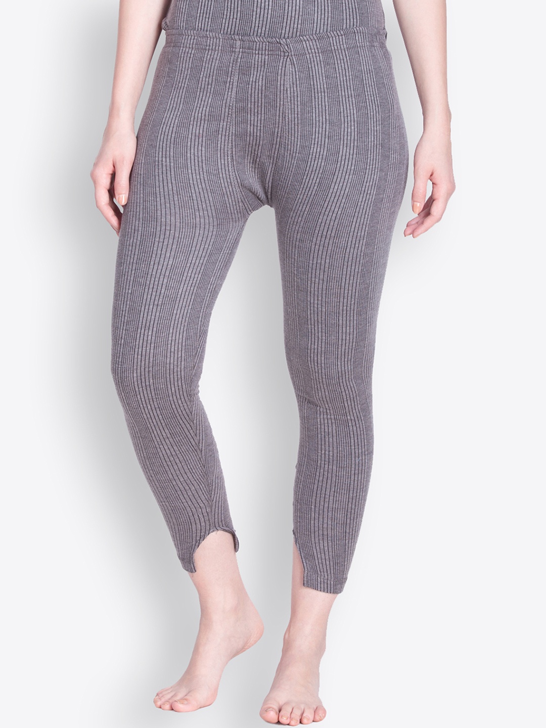 

Lux Inferno Women Charcoal Grey Striped Thermal Bottom