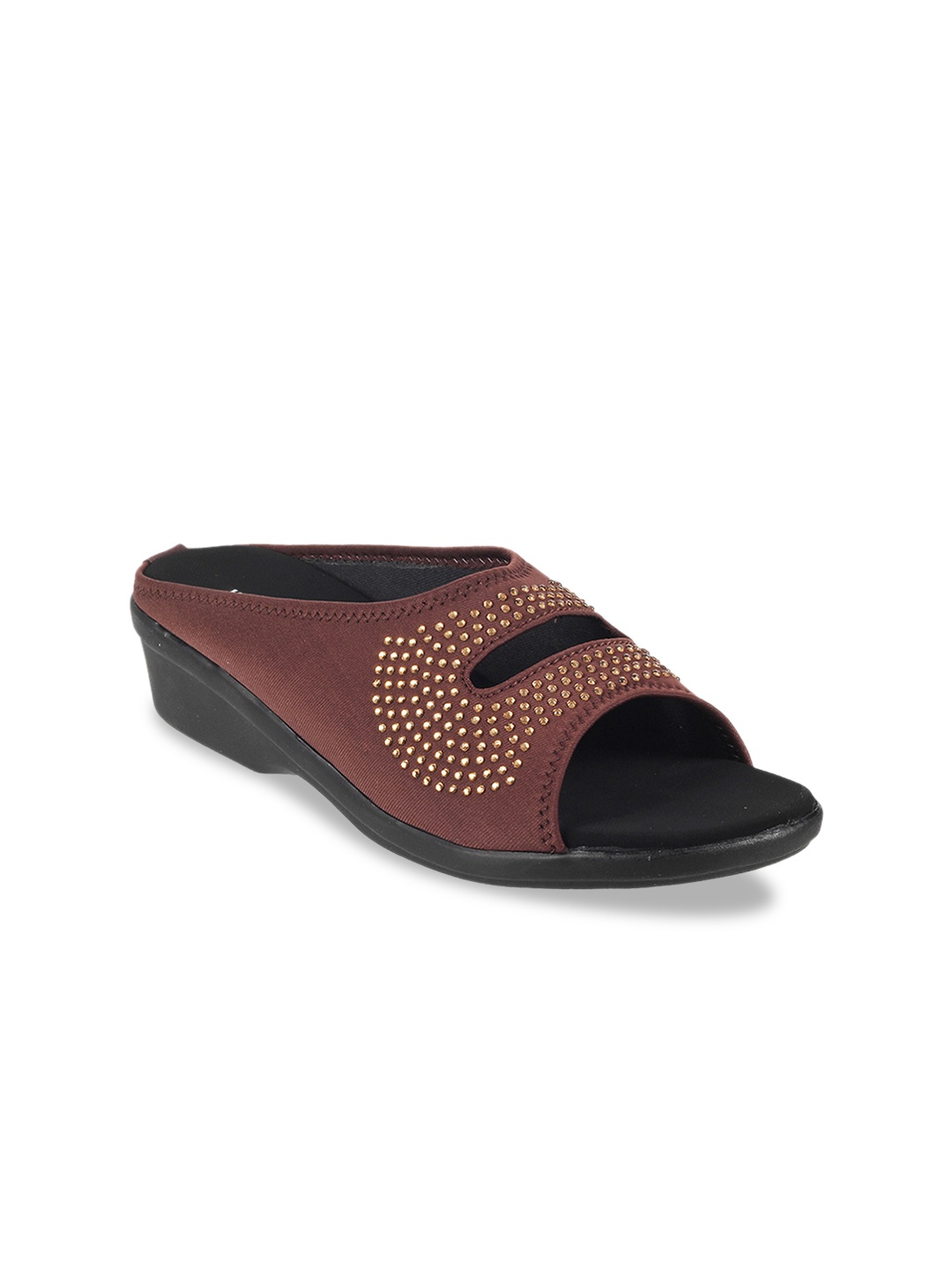 

WALKWAY by Metro Women Brown Embellished Heels