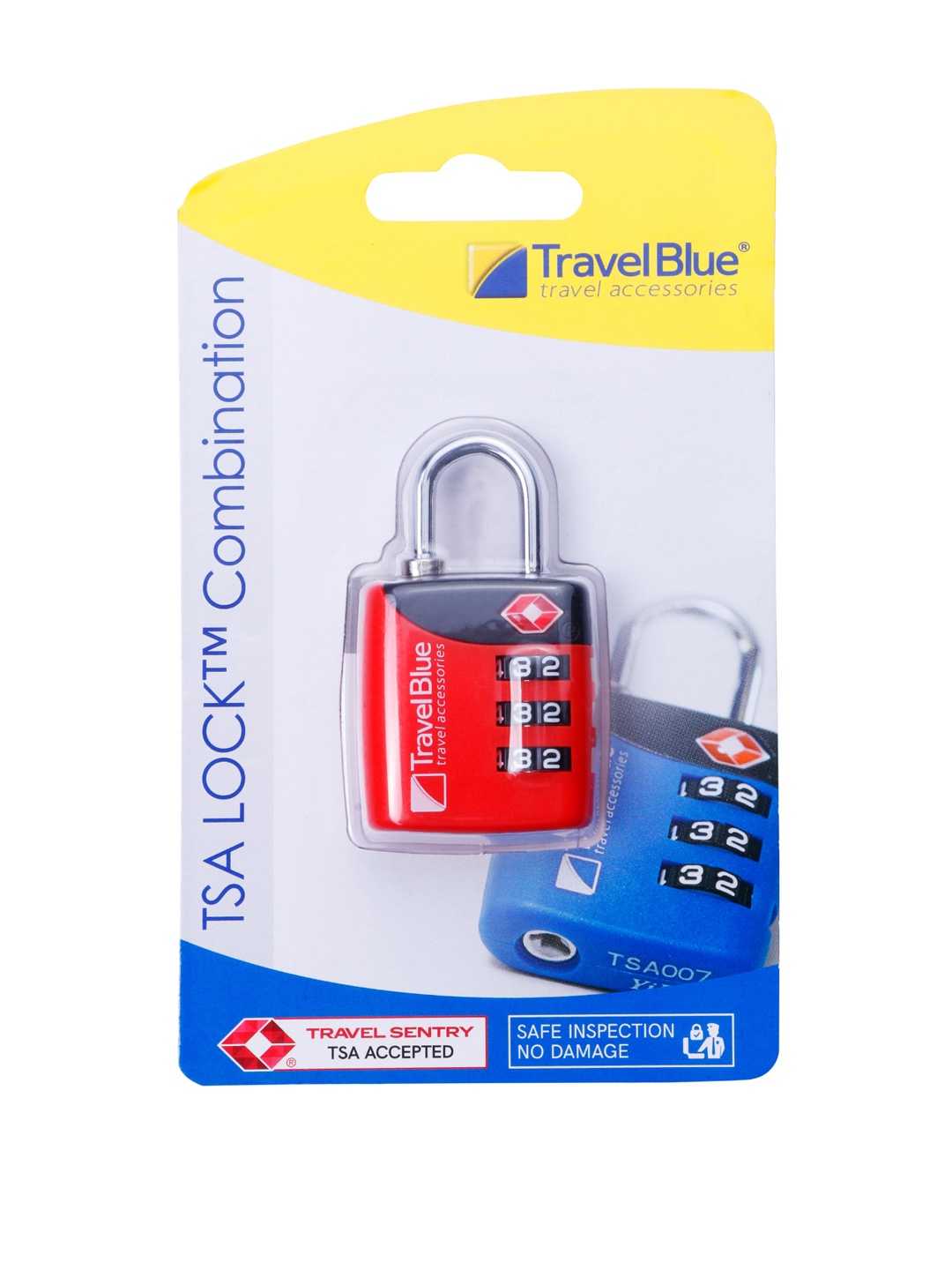

Travel Blue Red 3 Dial Combination Suitcase Padlock