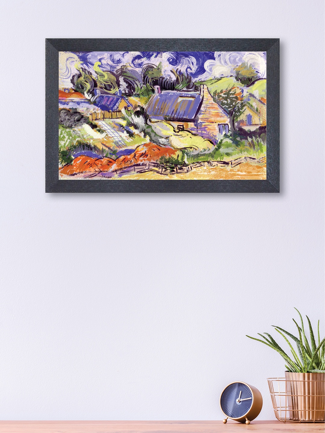 

nest ART Blue and Red Abstract Framed Wood Wall Art