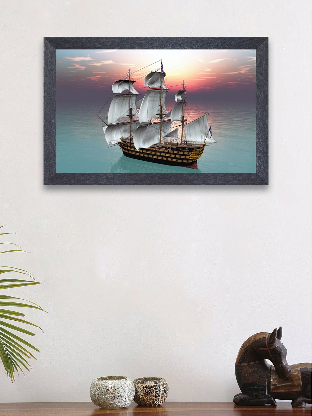 

nest ART White and Blue Best Cruise Ship Framed Wood Wall Art