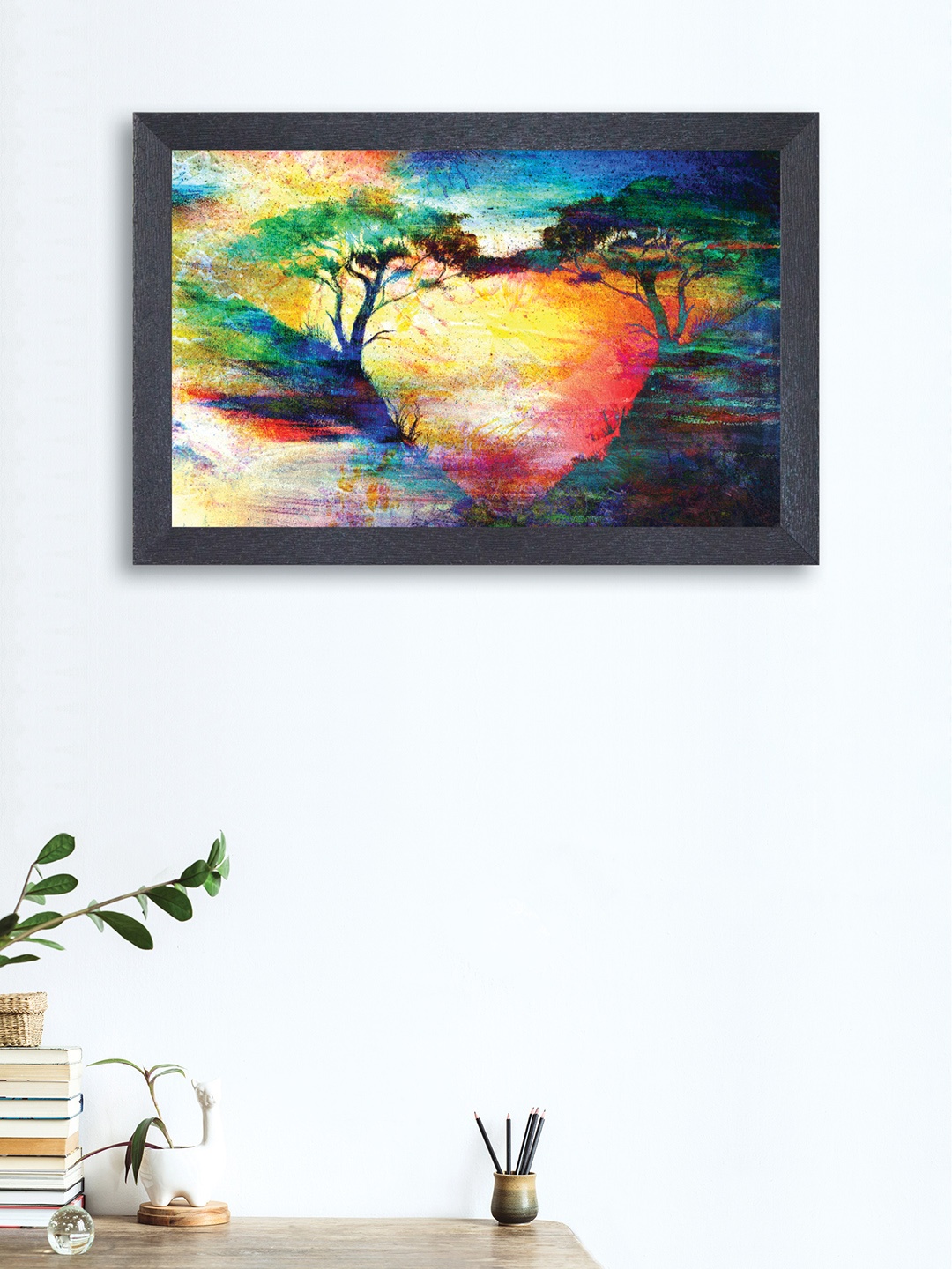 

nest ART Yellow & Black Framed Painting