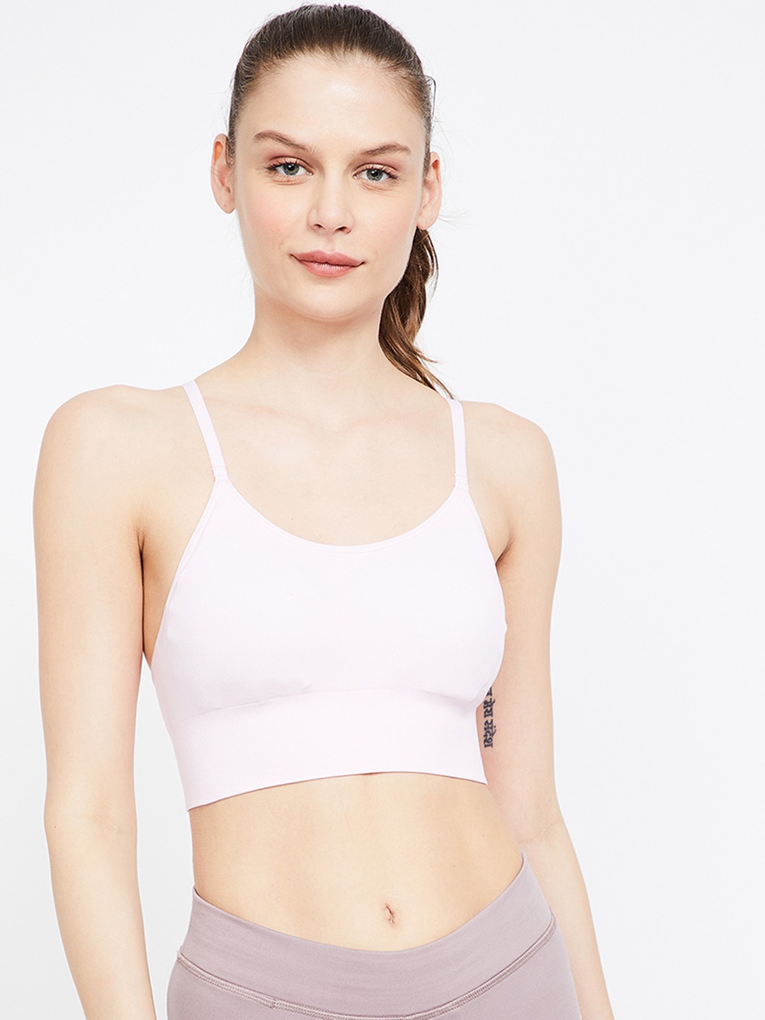 

Ginger by Lifestyle Pink Solid Non-Wired Lightly Padded Sports Bra 8903742178599