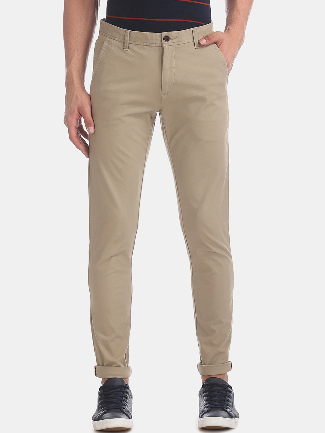 

Arrow Sport Men Beige Slim Fit Solid Chinos