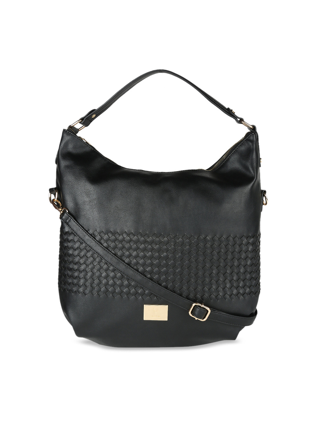 

Allen Solly Black Self Design Handheld Bag