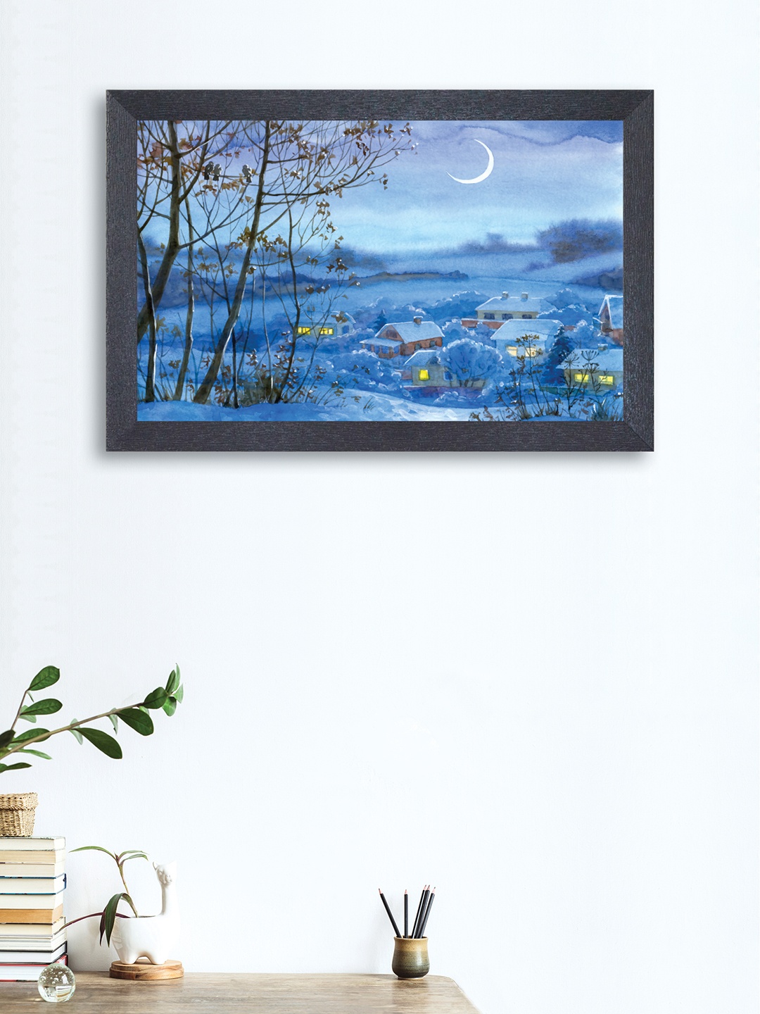 

nest ART Blue & Black Nature Framed Painting