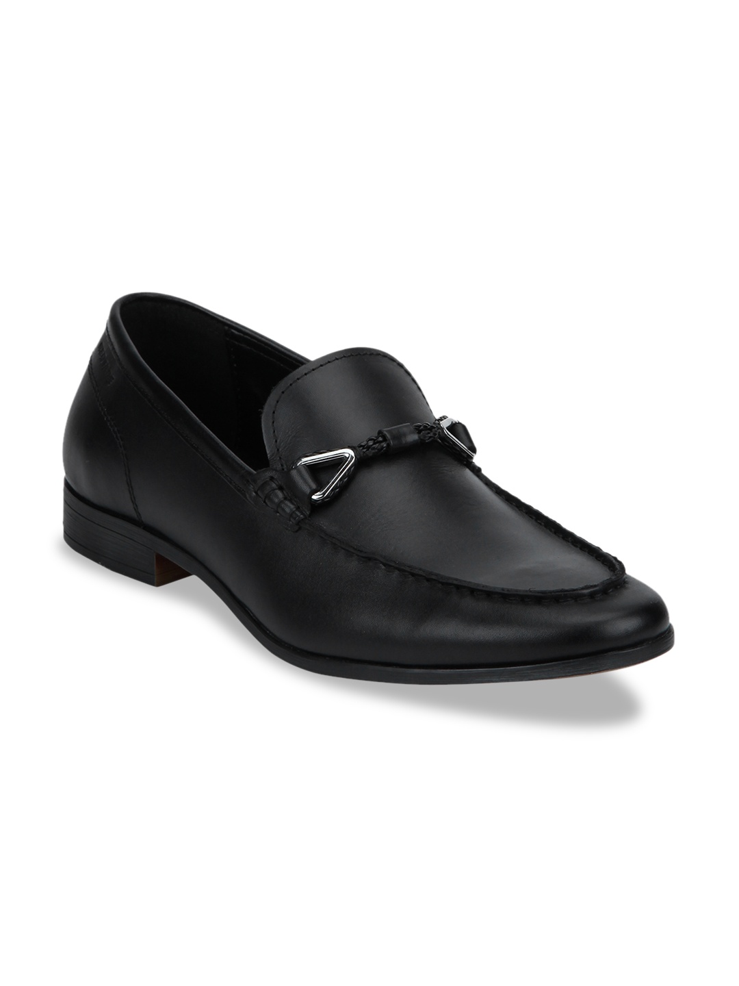 

Red Tape Men Black Solid Formal Leather Loafers