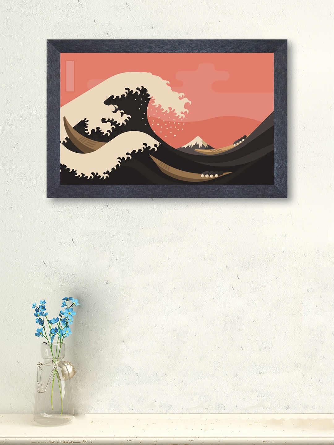 

nest ART Brown & Peach-Coloured Abstract Framed Wall Painting