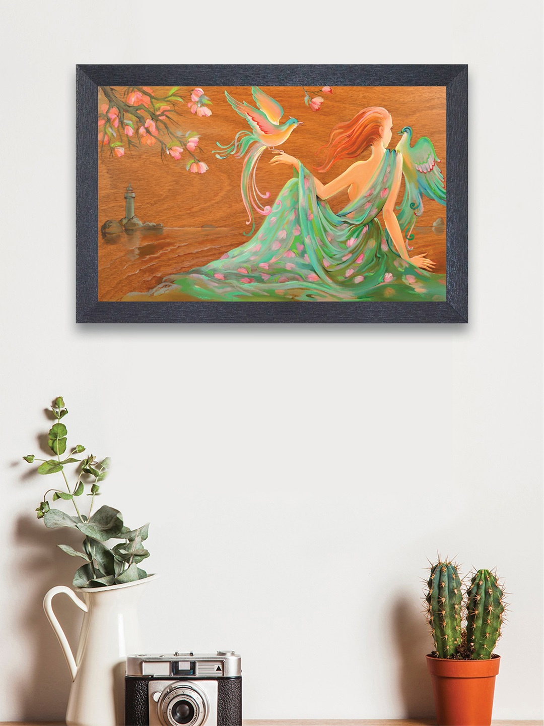 

nest ART Brown & Green Abstract Framed Wood Wall Art