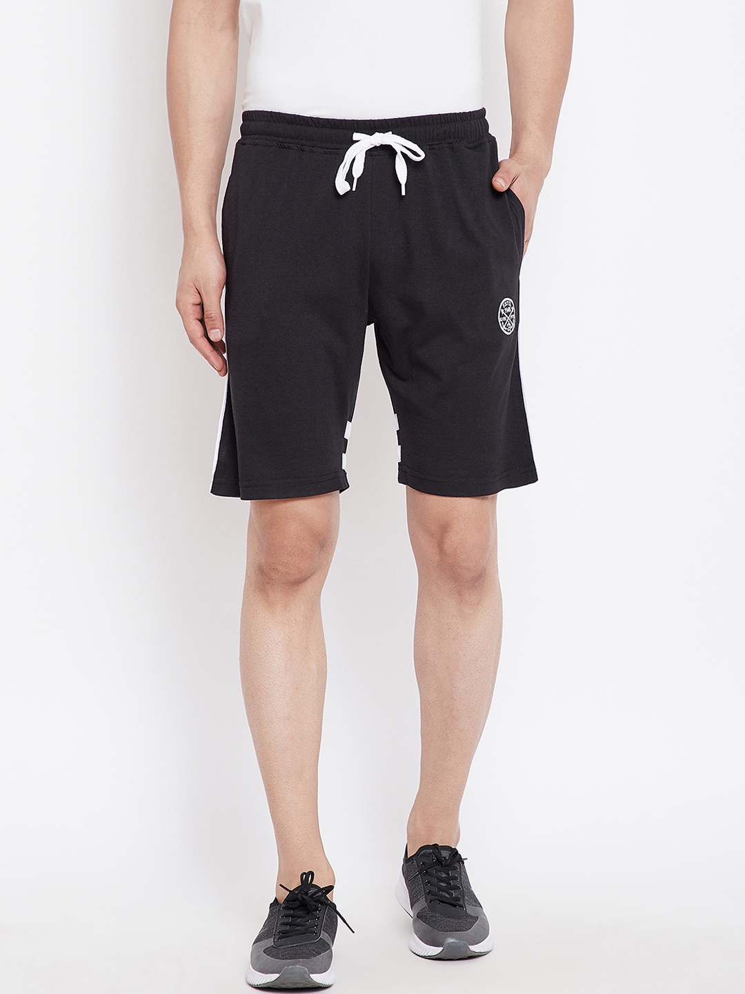 

Adobe Men Black Solid Regular Fit Sports Shorts