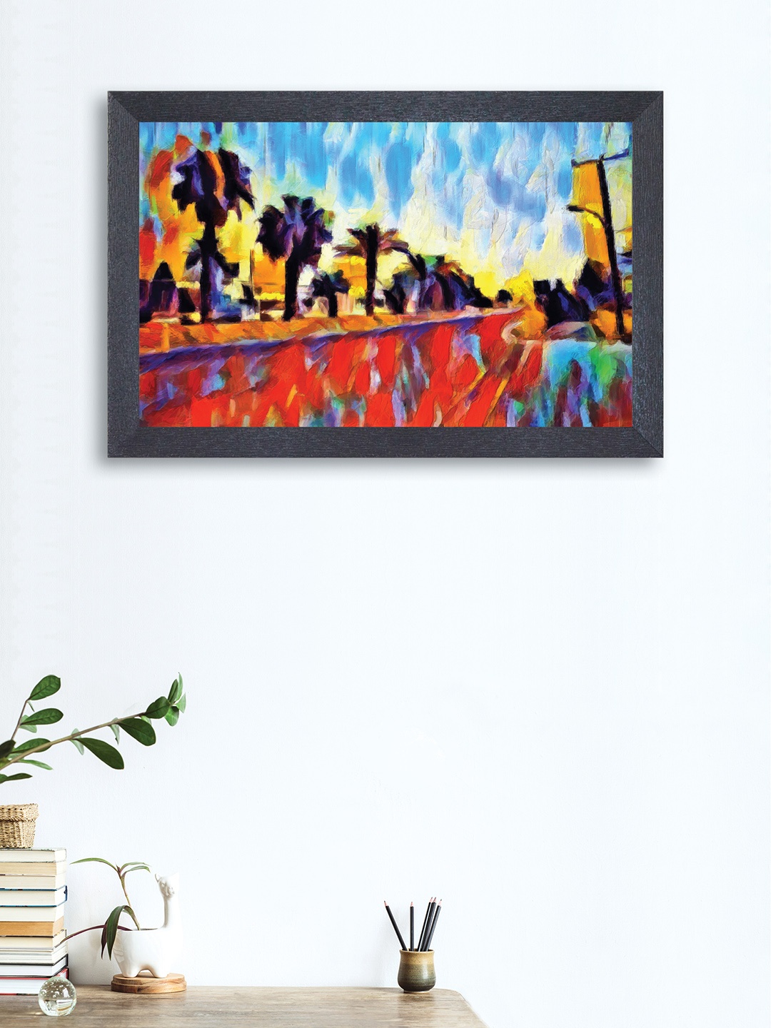 

nest ART Blue & Red Nature Framed Painting