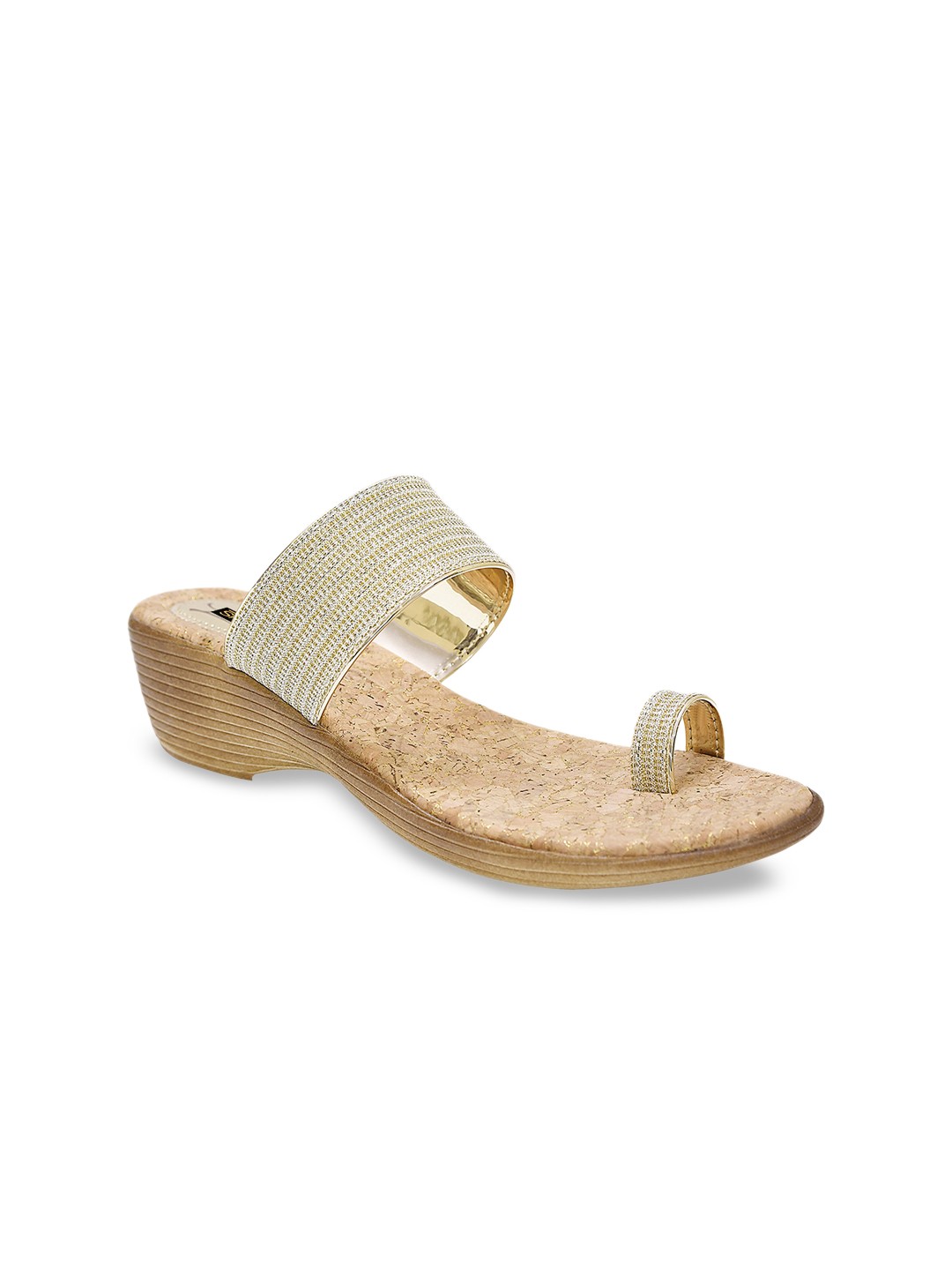 

Shoetopia Women Gold-Toned Embellished Heels