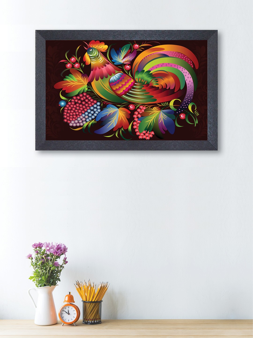 

nest ART Multicoloured Bird Framed Painting, Multi