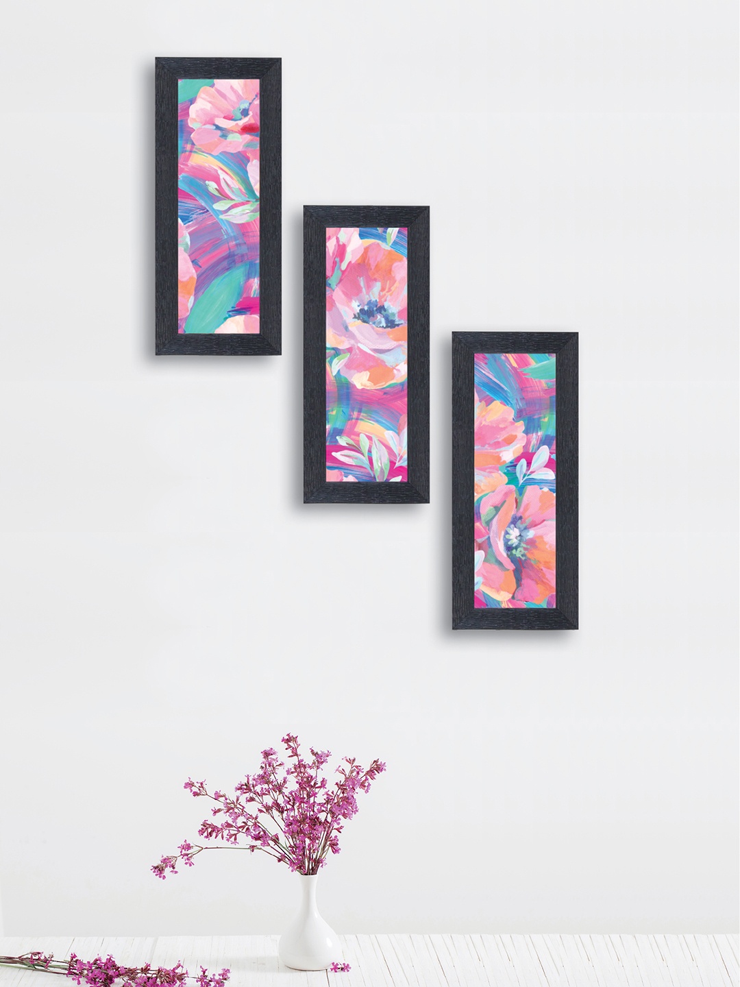 

nest ART Multicolour Set of 3 Abstract Framed Painting, Multi