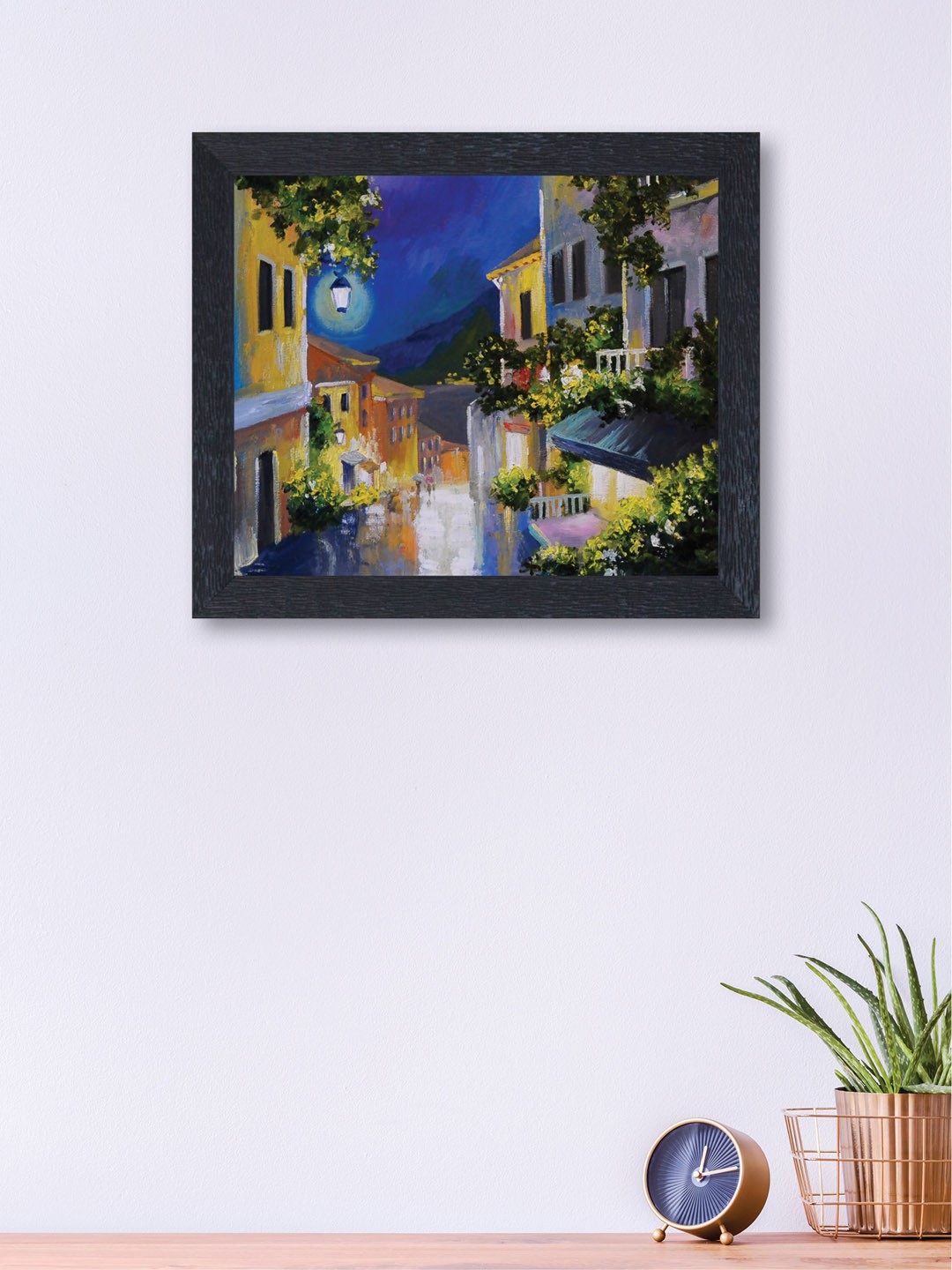 

nest ART Blue & Green Building Framed Wall Art