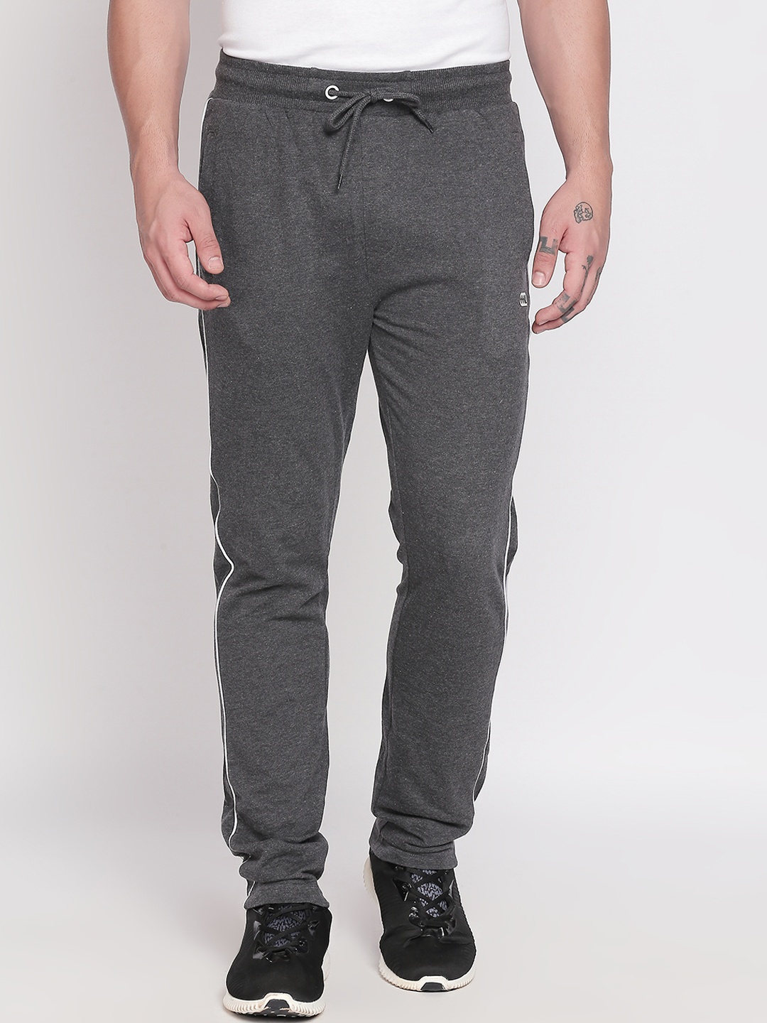 

Ajile by Pantaloons Men Charcoal Grey Solid Track Pants