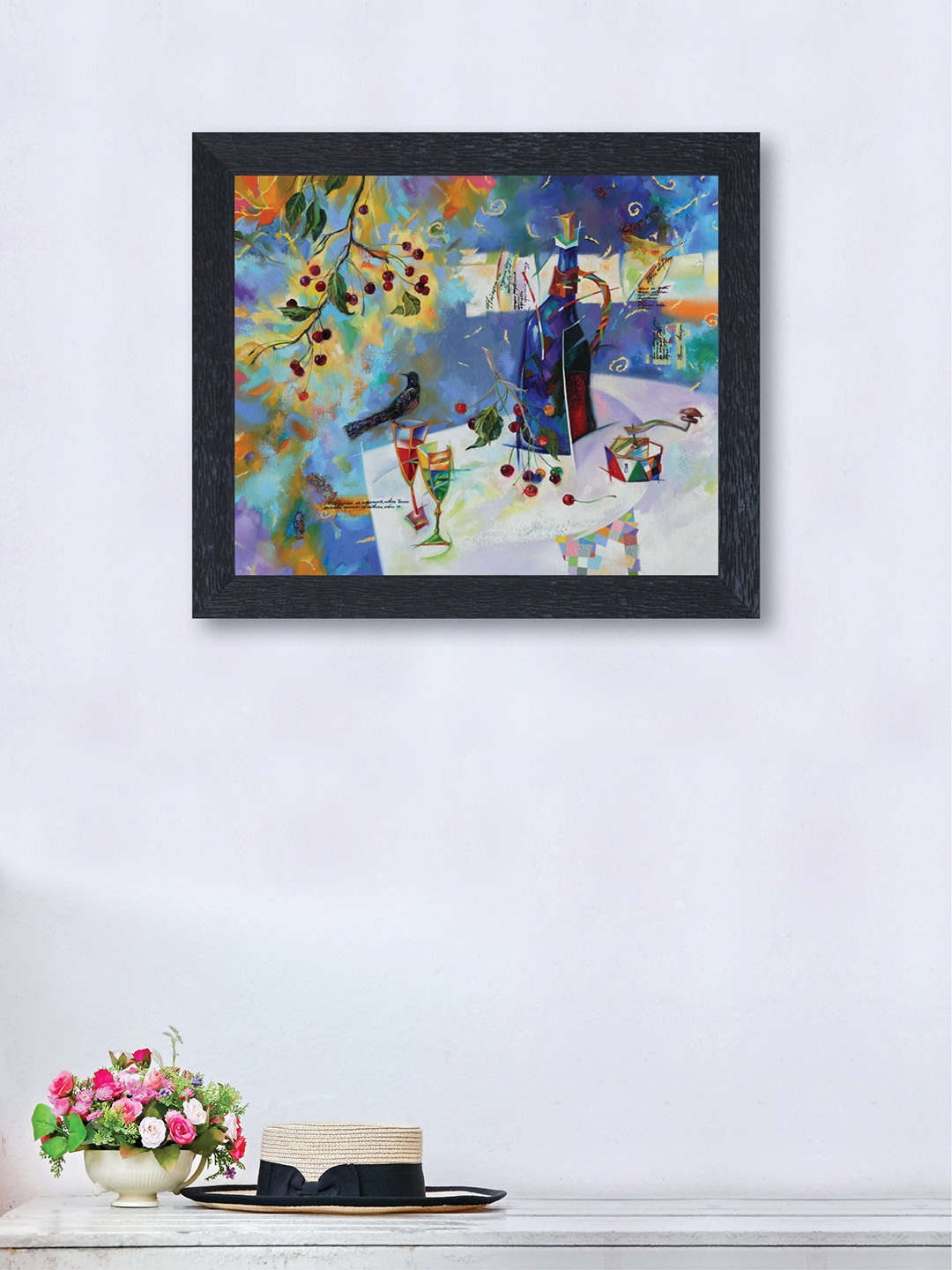 

nest ART Blue and White Abstract Framed Wood Wall Art